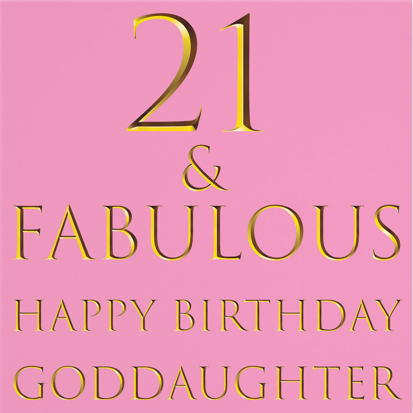 21st Goddaughter Birthday Card Fabulous - Default Title (B09Q7JNDNB)