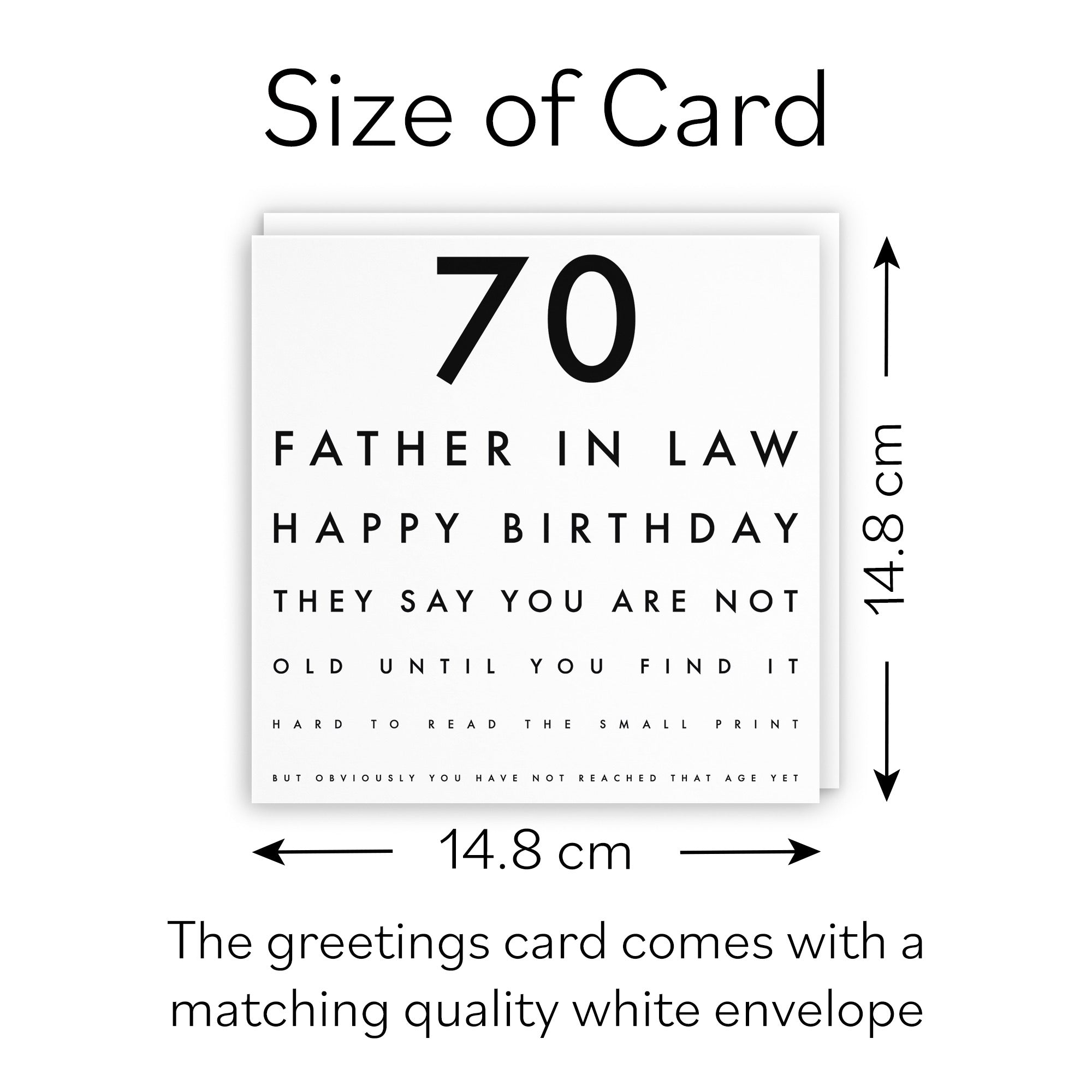 70th Father In Law Funny Eye Sight Birthday Card Letters - Default Title (B09Q7K1CK5)