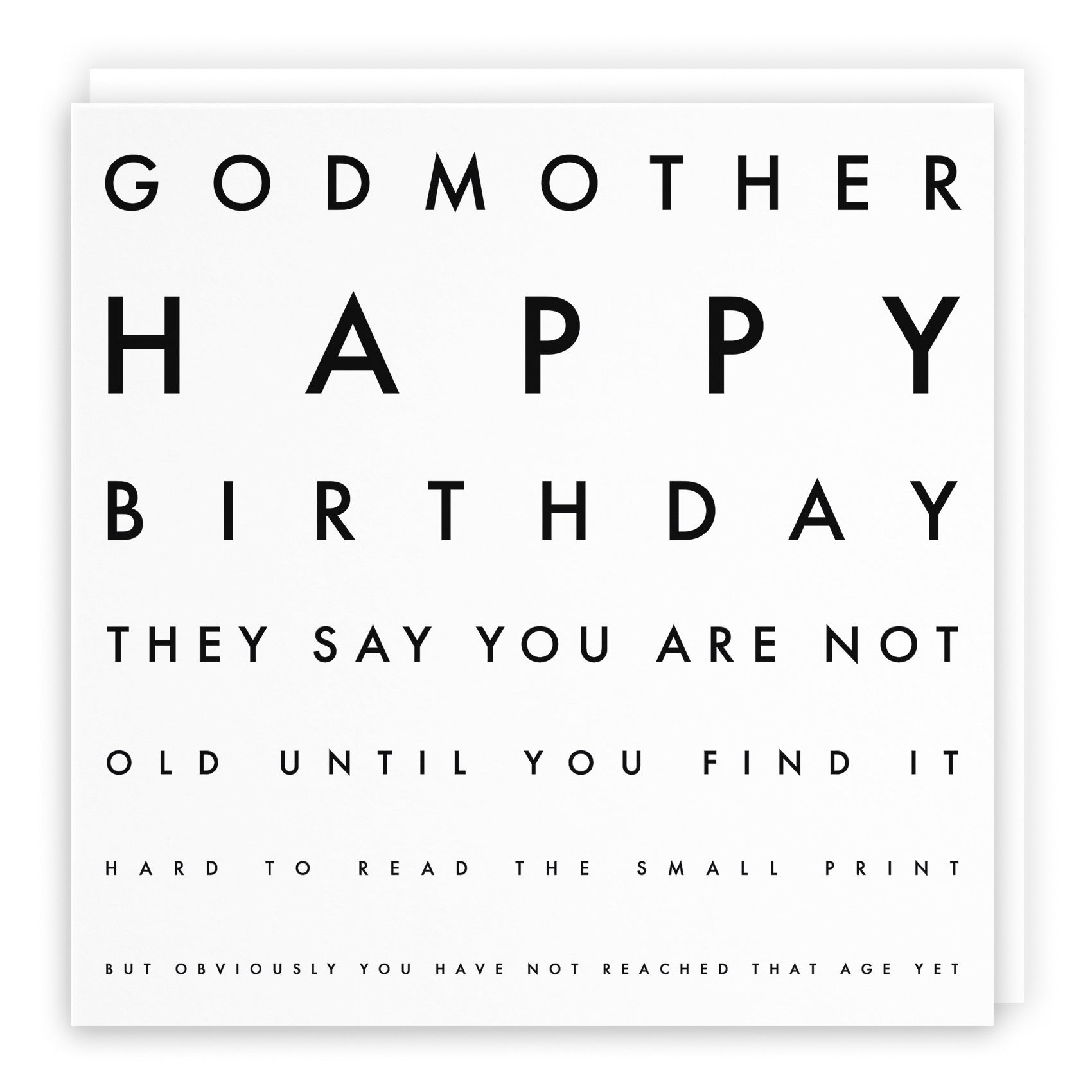 Godmother Funny Eye Sight Birthday Card Letters - Default Title (B09Q7KFMW6)