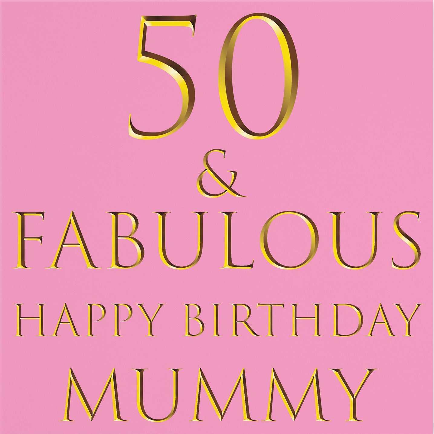 50th Mummy Birthday Card Fabulous - Default Title (B09Q7L3M1L)