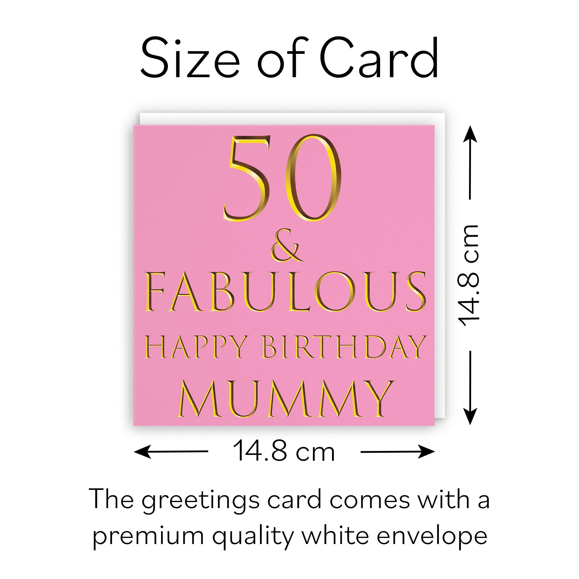 50th Mummy Birthday Card Fabulous - Default Title (B09Q7L3M1L)