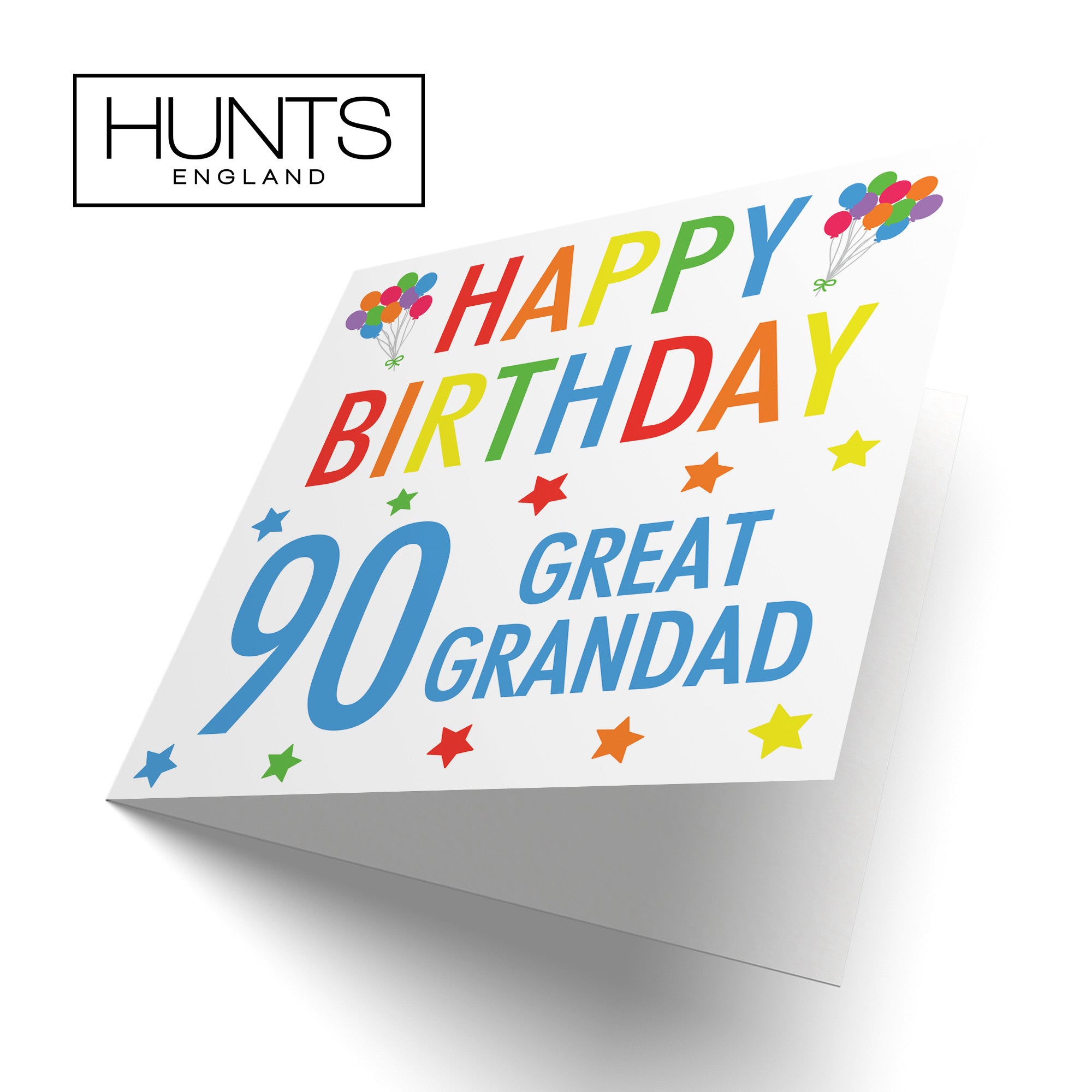 90th Great Grandad Birthday Card Colourful - Default Title (B09Q7LB5C5)