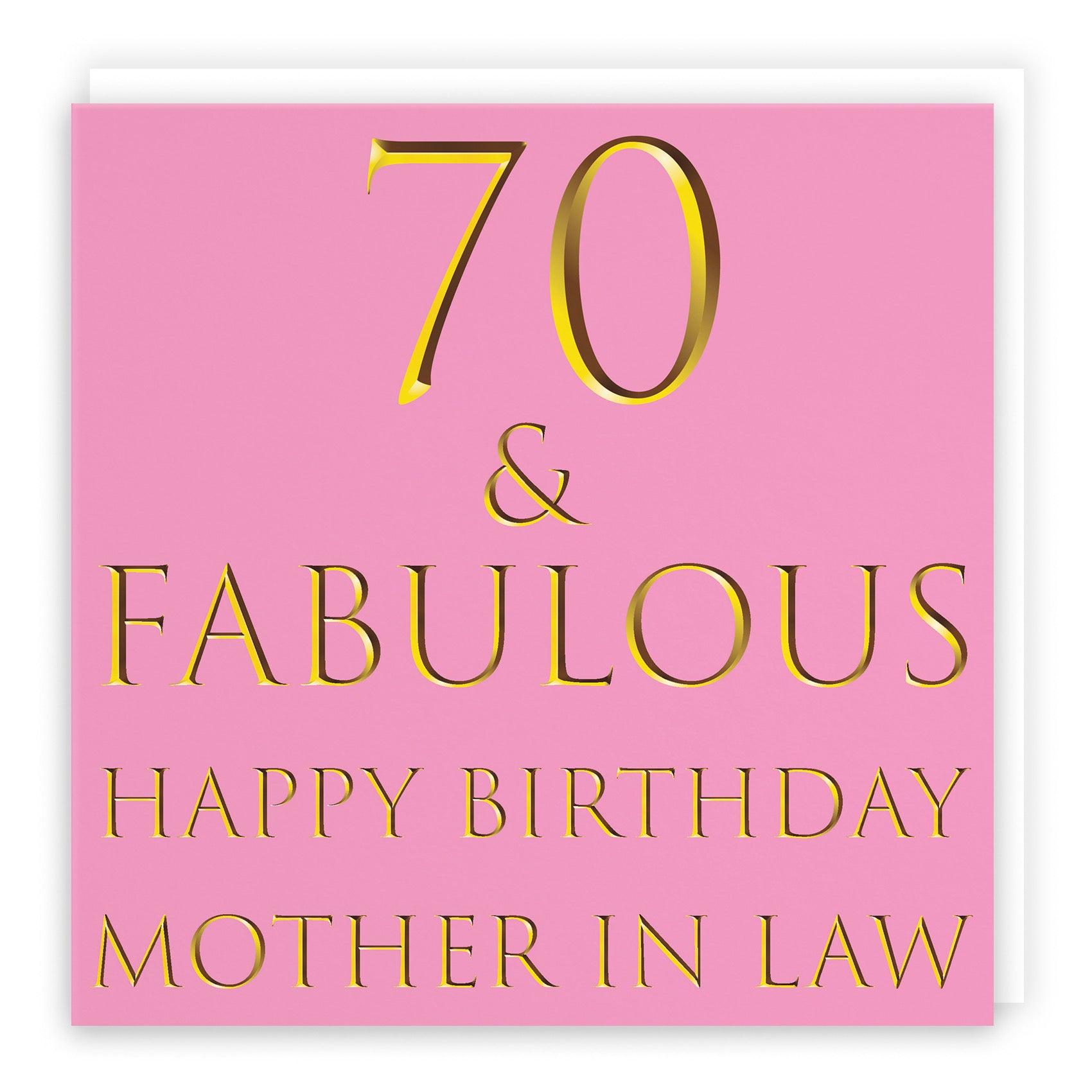 70th Mother In Law Birthday Card Fabulous - Default Title (B09Q7LM63X)