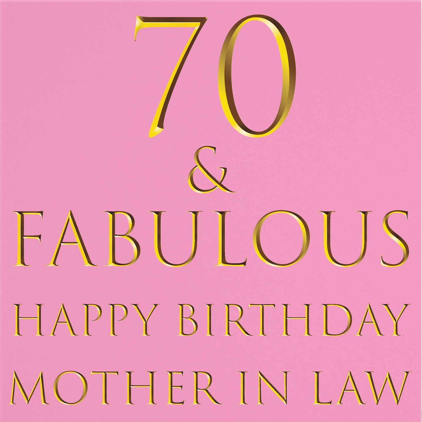 70th Mother In Law Birthday Card Fabulous - Default Title (B09Q7LM63X)