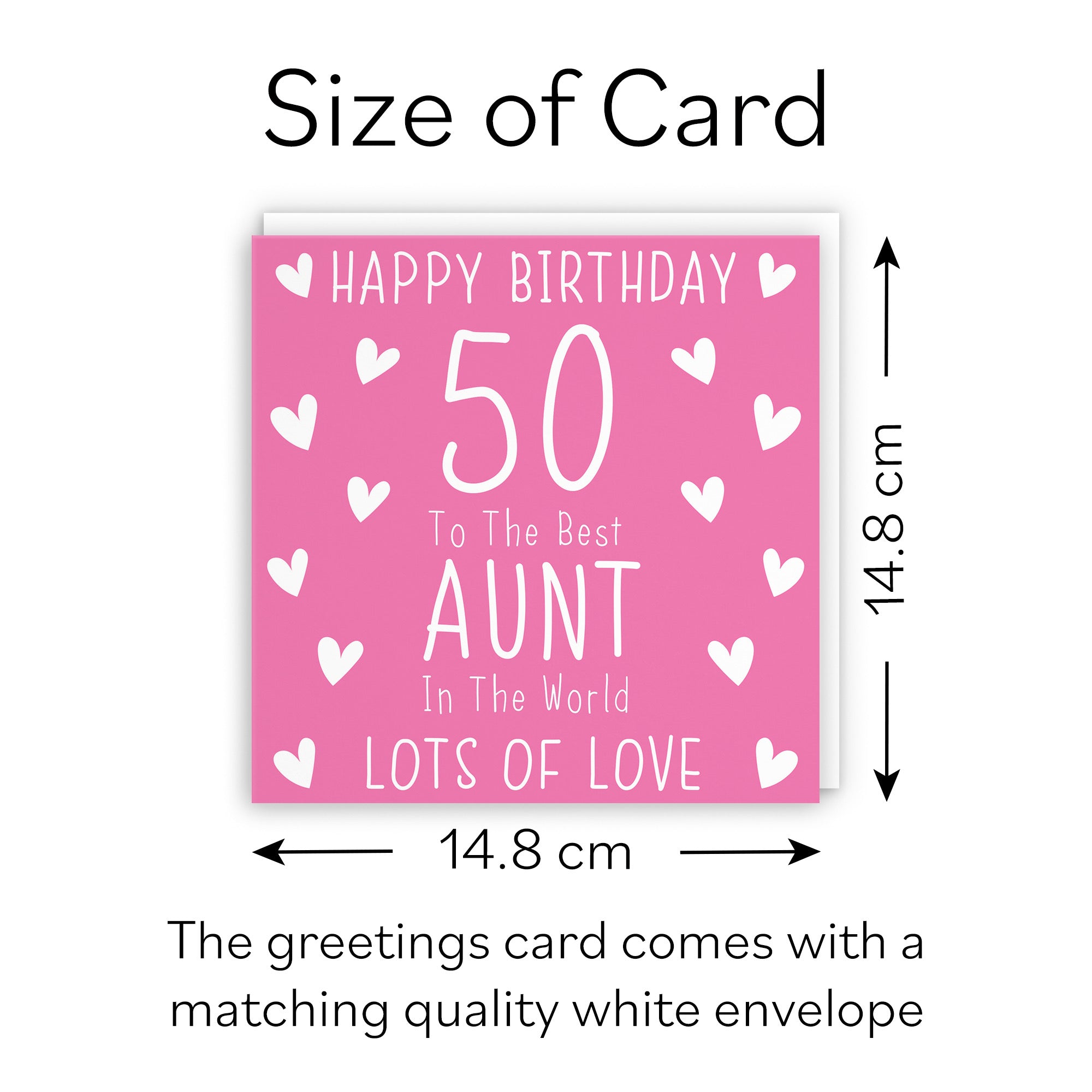 50th Aunt Birthday Card Iconic - Default Title (B09Q7M4FRG)