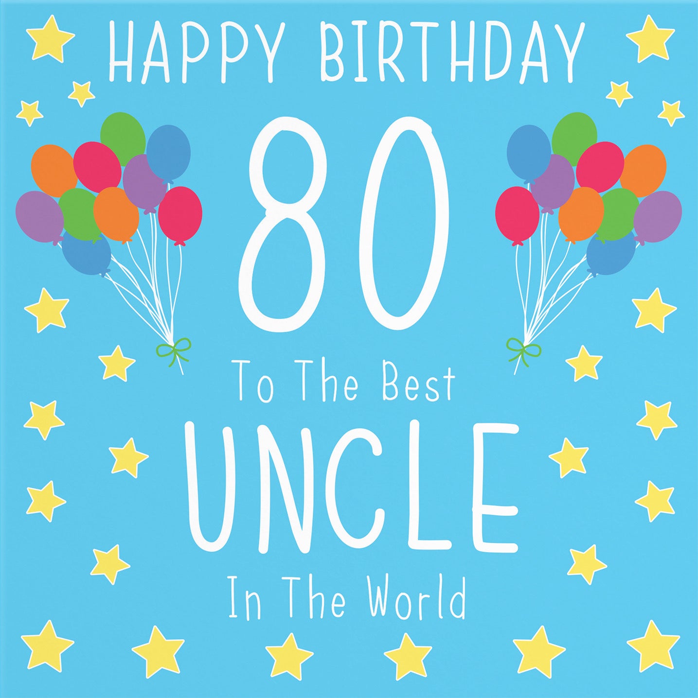 80th Uncle Birthday Card Iconic - Default Title (B09Q7M537T)