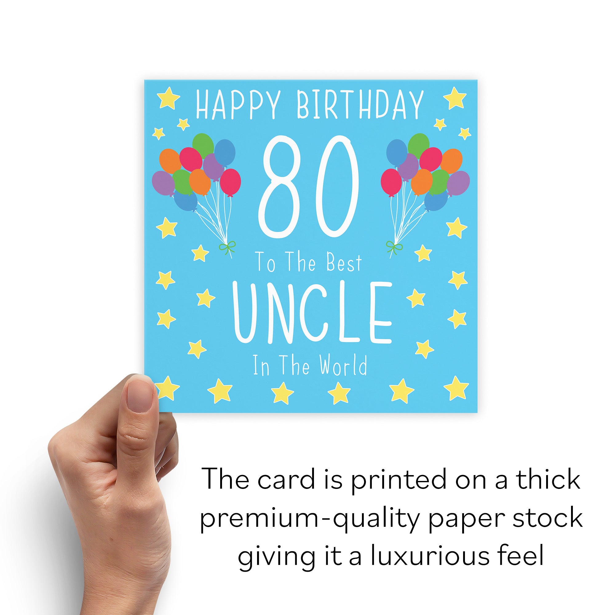 80th Uncle Birthday Card Iconic - Default Title (B09Q7M537T)