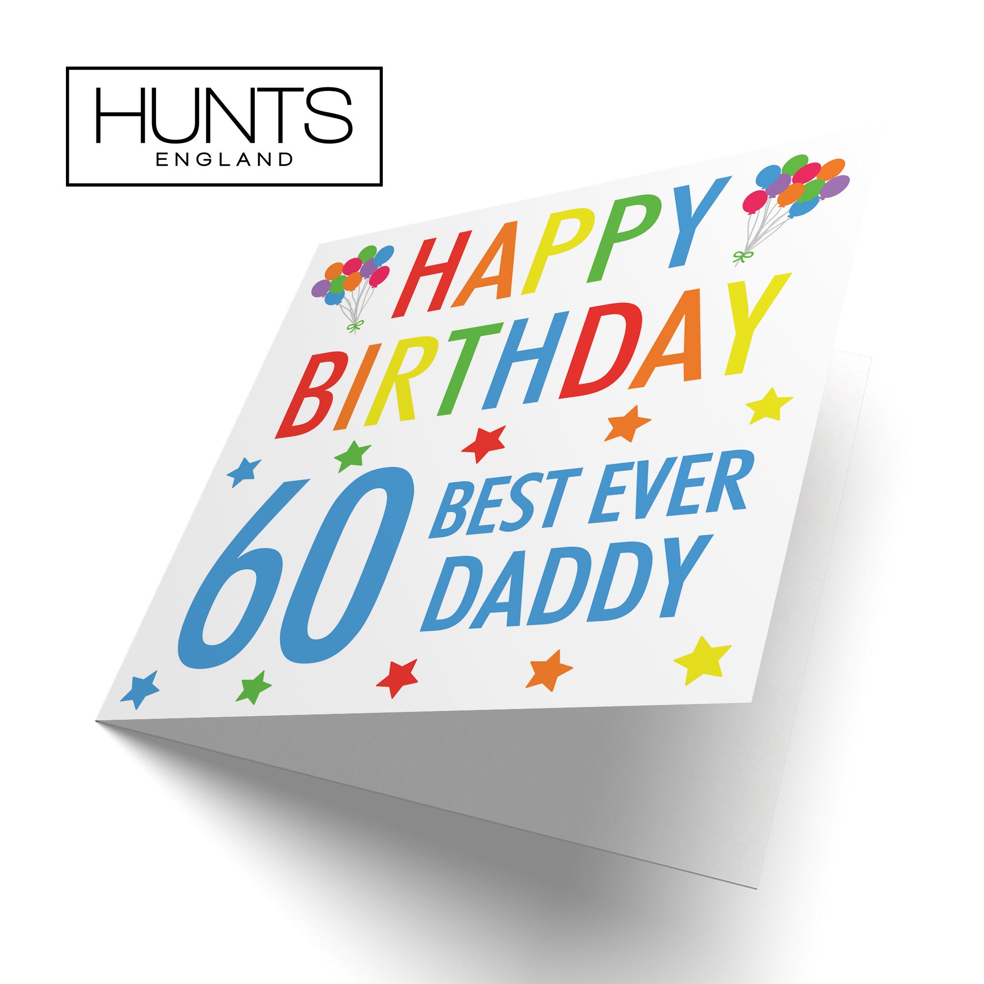 60th Daddy Birthday Card Colourful - Default Title (B09Q7M6122)