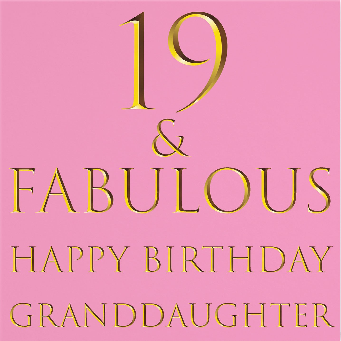 19th Granddaughter Birthday Card Fabulous - Default Title (B09Q7M6P81)