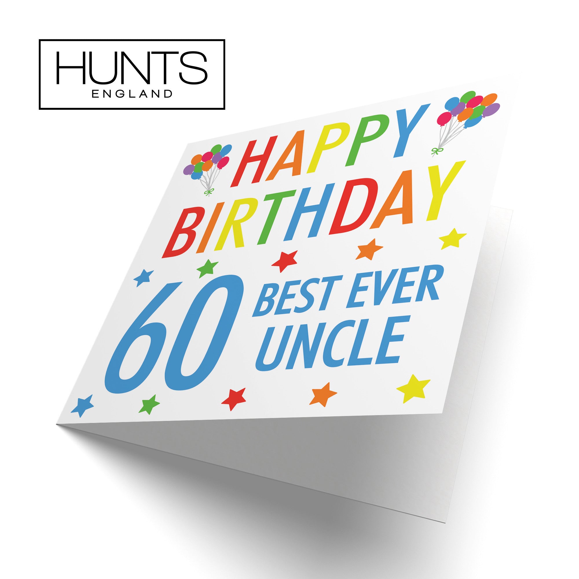 60th Uncle Birthday Card Colourful - Default Title (B09Q7MFG3X)