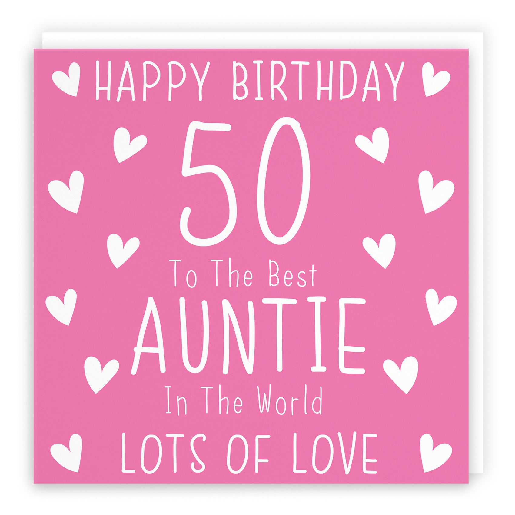 50th Auntie Birthday Card Iconic - Default Title (B09Q7MFSPW)