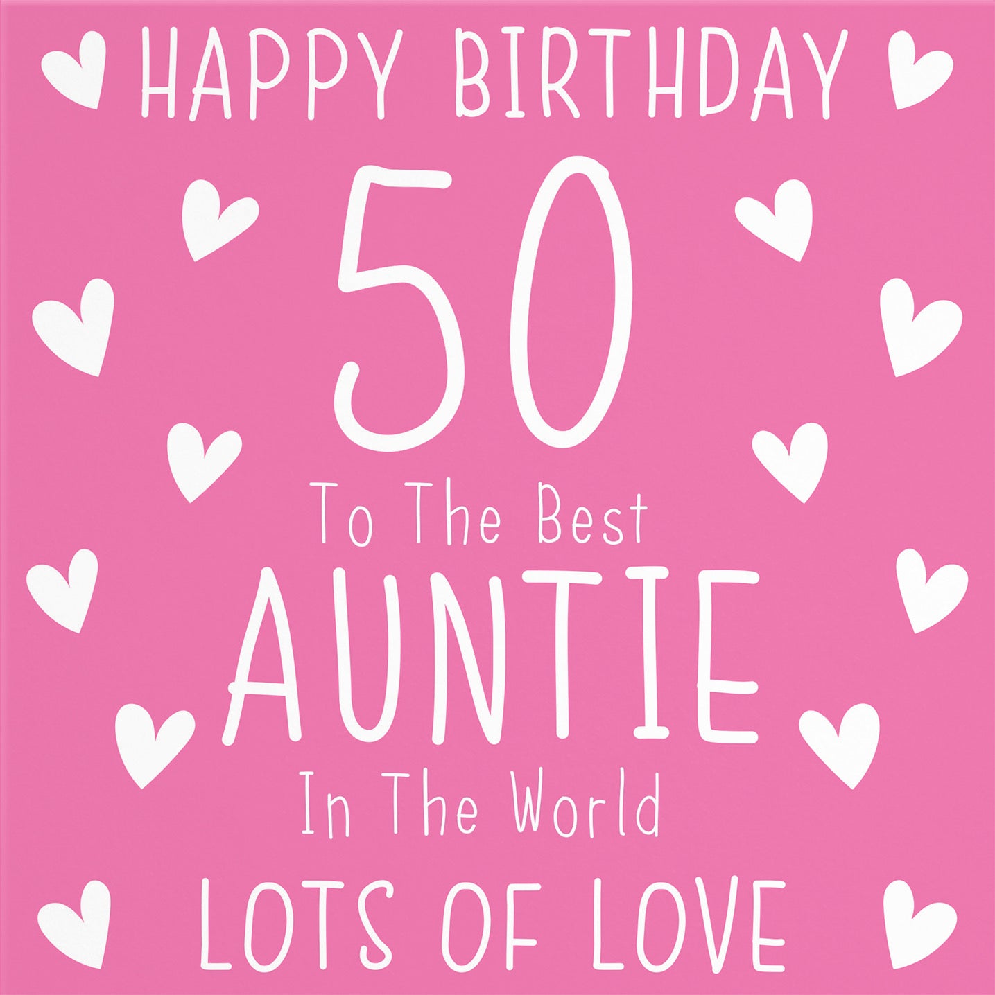 50th Auntie Birthday Card Iconic - Default Title (B09Q7MFSPW)