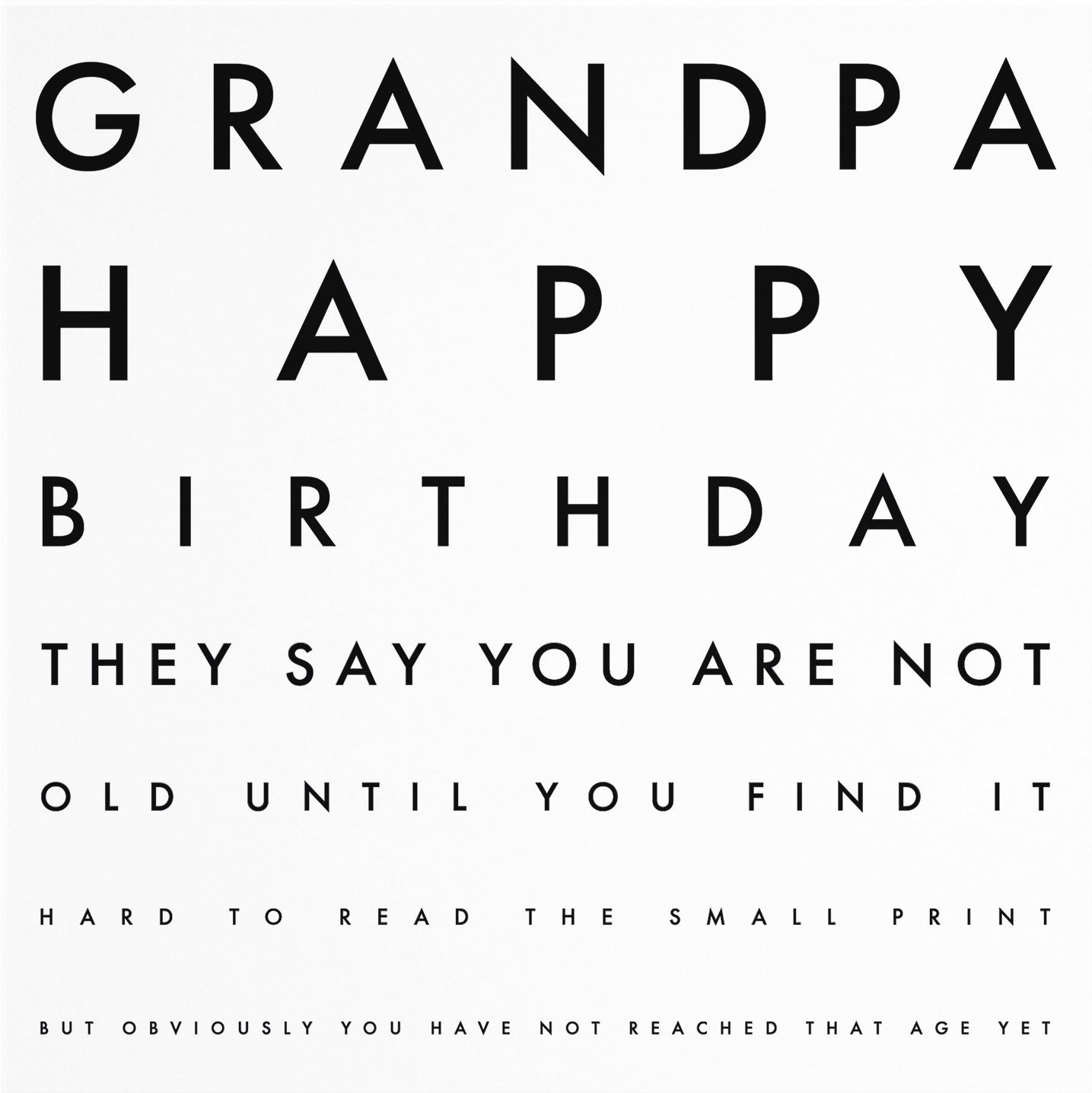 Grandpa Humorous Joke Birthday Card Letters - Default Title (B09Q7MGYYX)