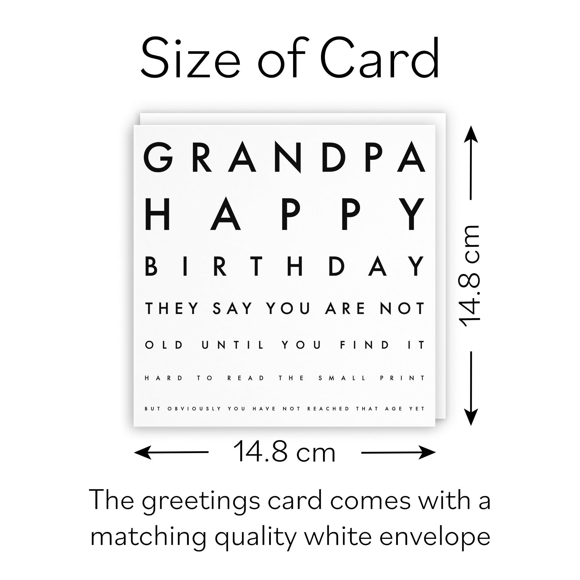 Grandpa Humorous Joke Birthday Card Letters - Default Title (B09Q7MGYYX)