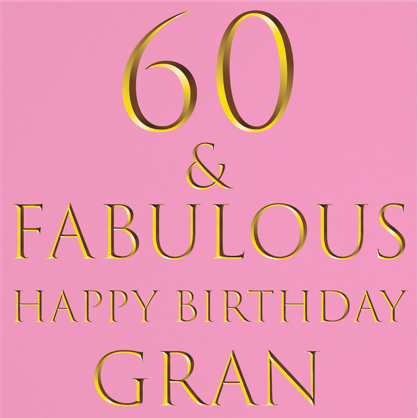 60th Gran Birthday Card Fabulous - Default Title (B09Q7MKGY8)