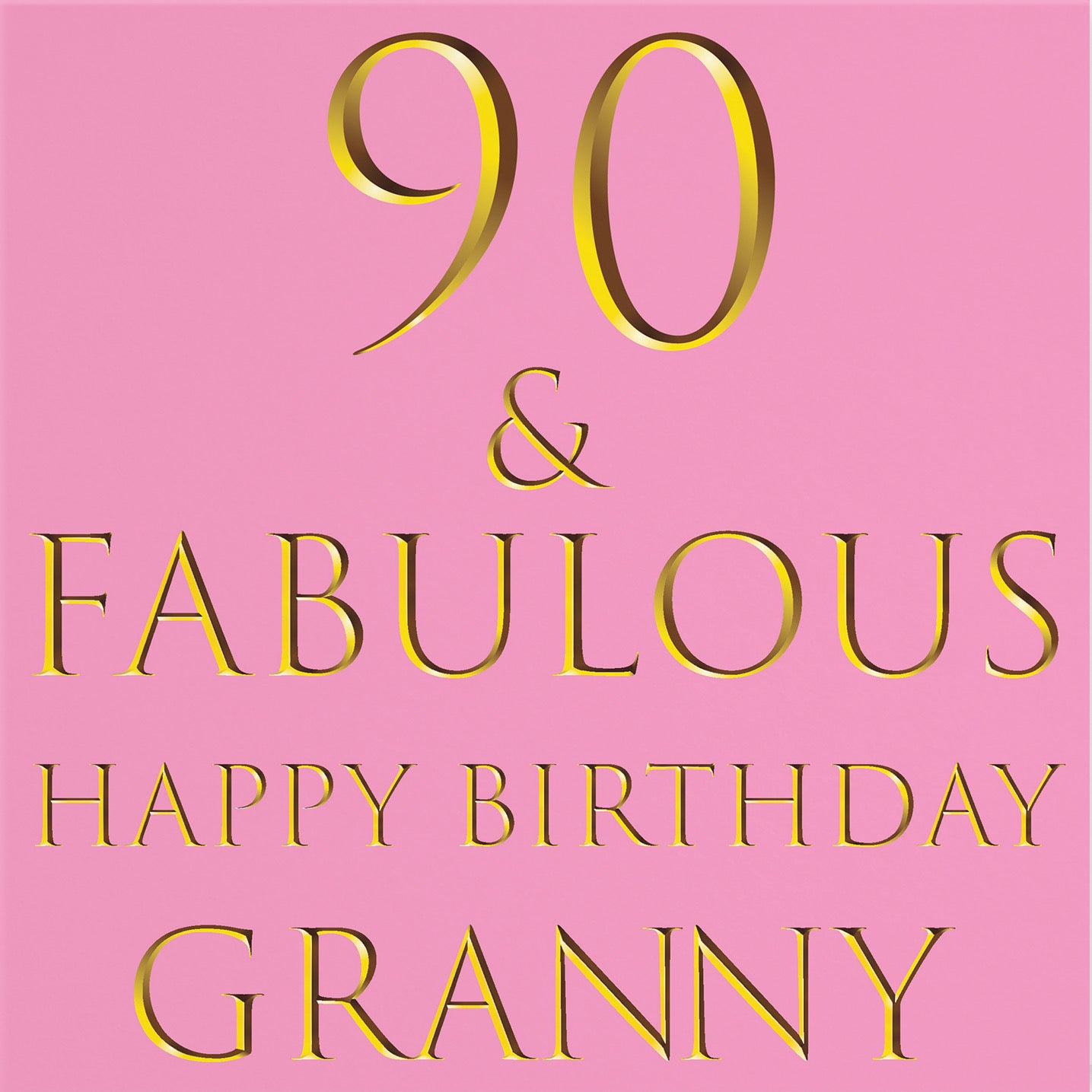 90th Granny Birthday Card Fabulous - Default Title (B09Q7MMFG5)