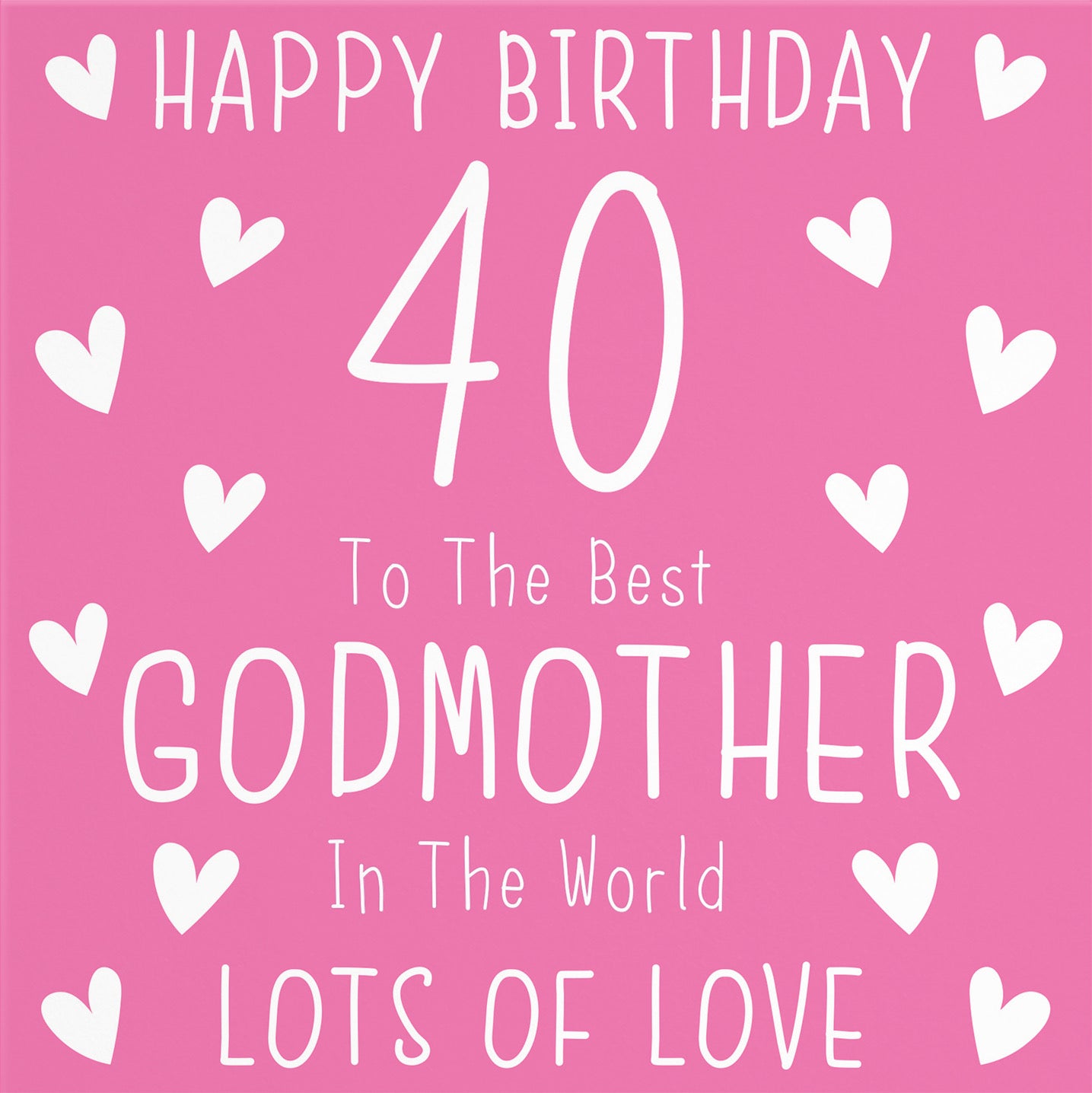 40th Godmother Birthday Card Iconic - Default Title (B09Q7MRVLR)