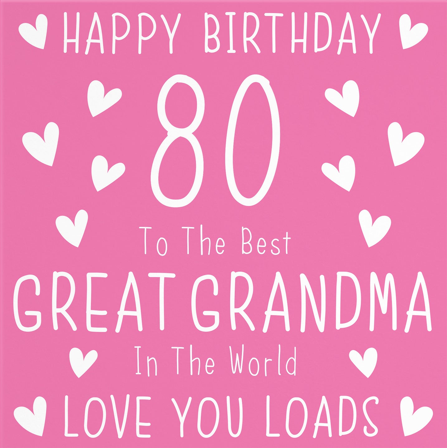 80th Great Grandma Birthday Card Iconic - Default Title (B09Q7MRVP4)