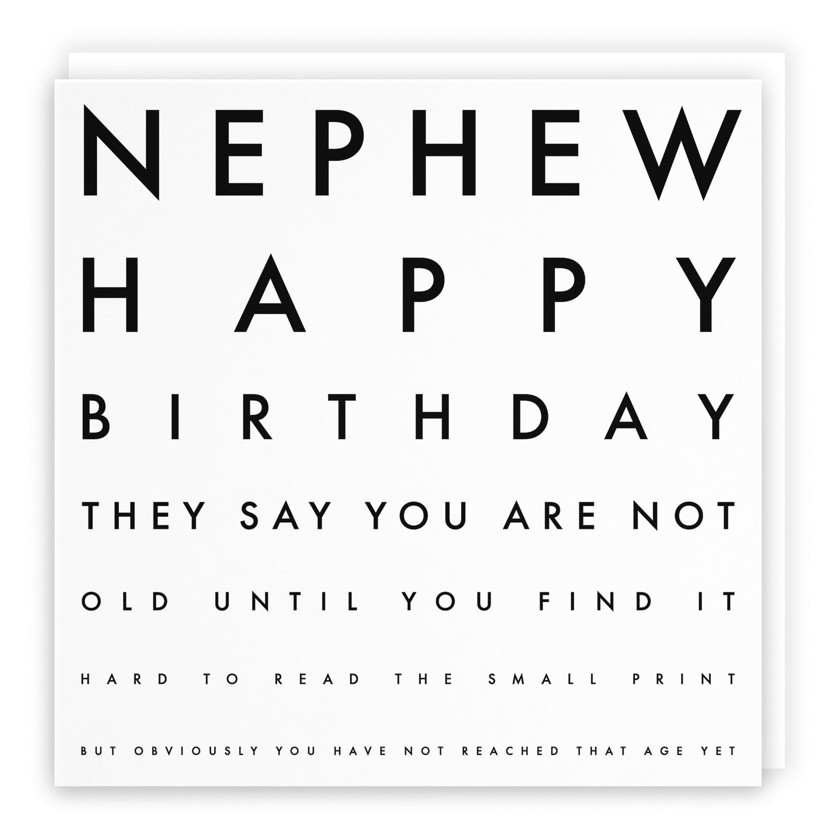 Nephew Funny Eye Sight Birthday Card Letters - Default Title (B09Q7MRWHJ)