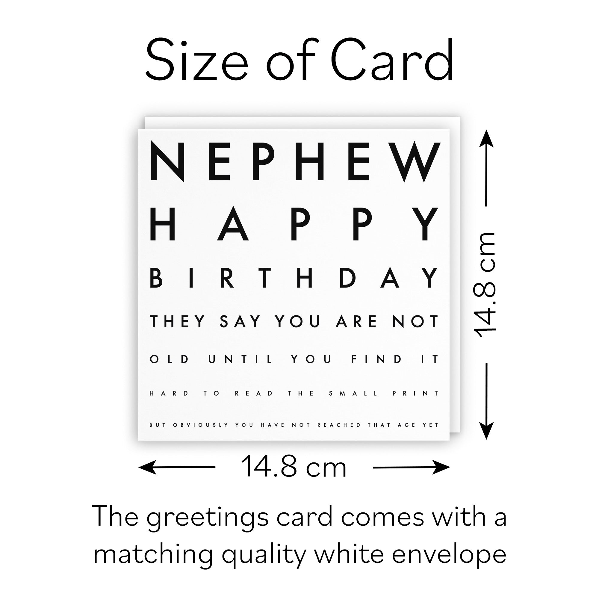 Nephew Funny Eye Sight Birthday Card Letters - Default Title (B09Q7MRWHJ)