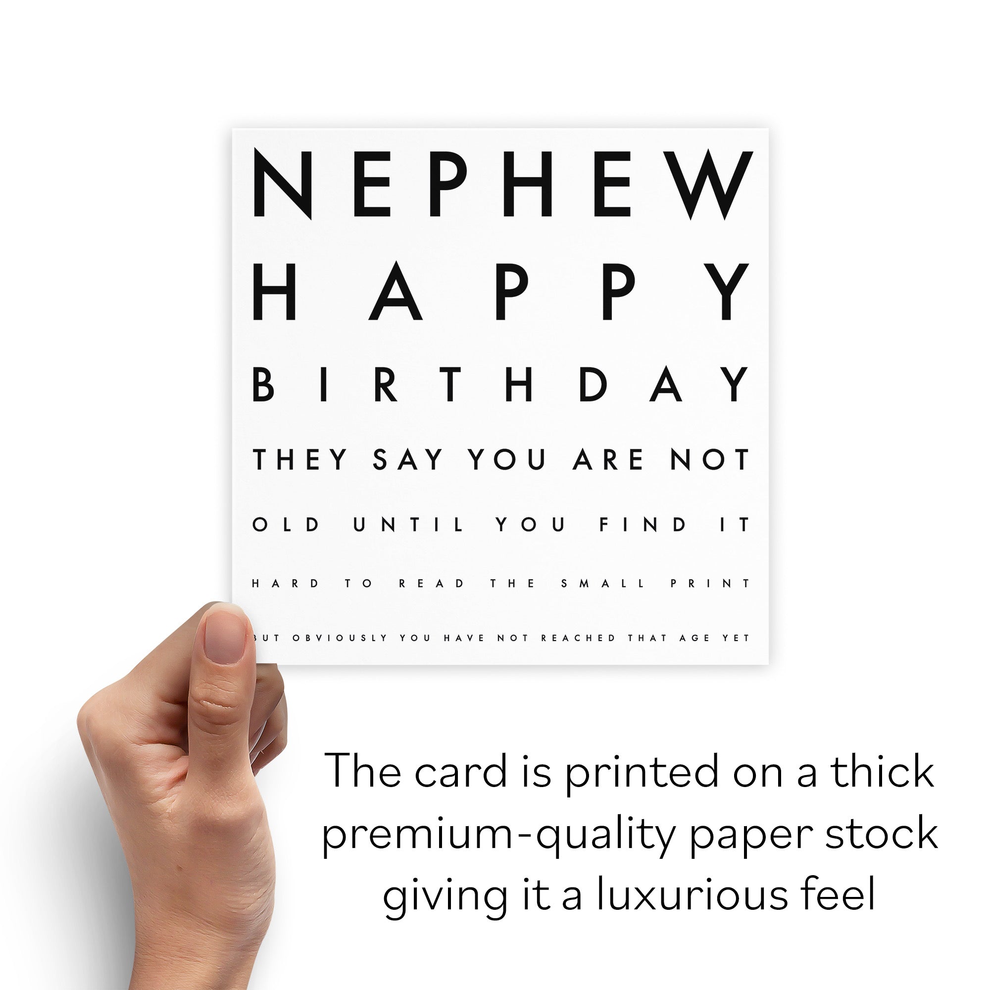 Nephew Funny Eye Sight Birthday Card Letters - Default Title (B09Q7MRWHJ)