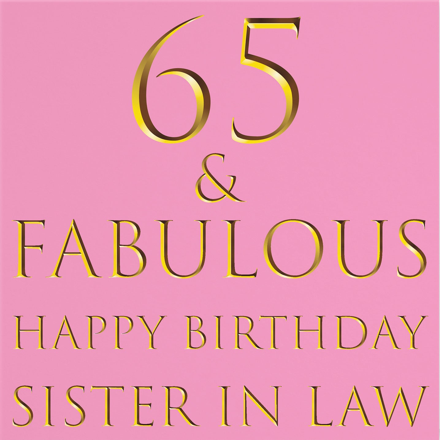 65th Sister In Law Birthday Card Fabulous - Default Title (B09Q7N1DGZ)