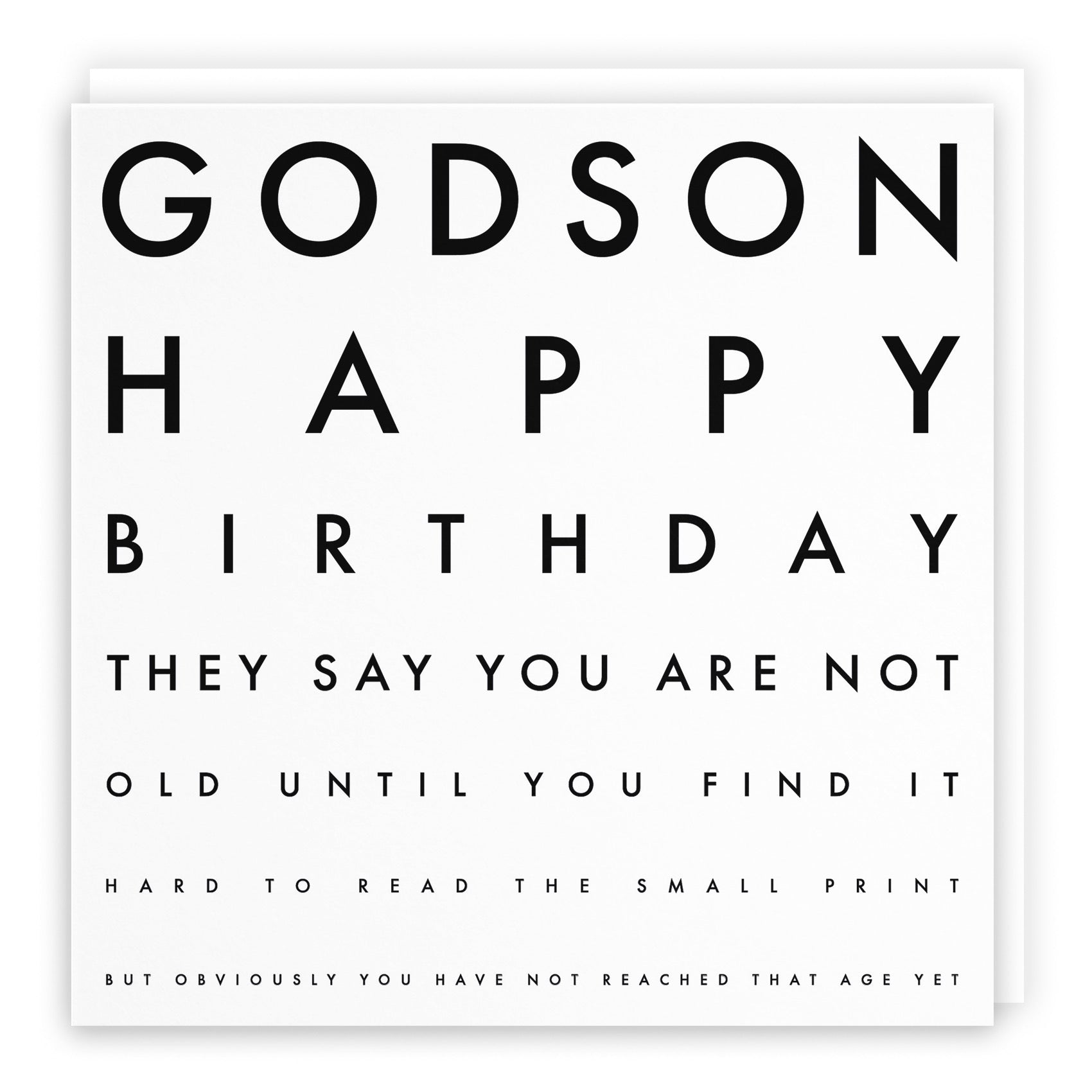 Godson Funny Eye Sight Birthday Card Letters - Default Title (B09Q7N1DH1)