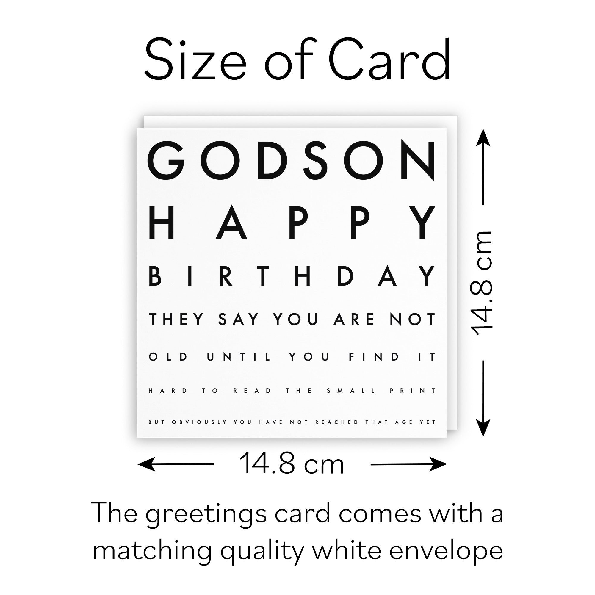 Godson Funny Eye Sight Birthday Card Letters - Default Title (B09Q7N1DH1)