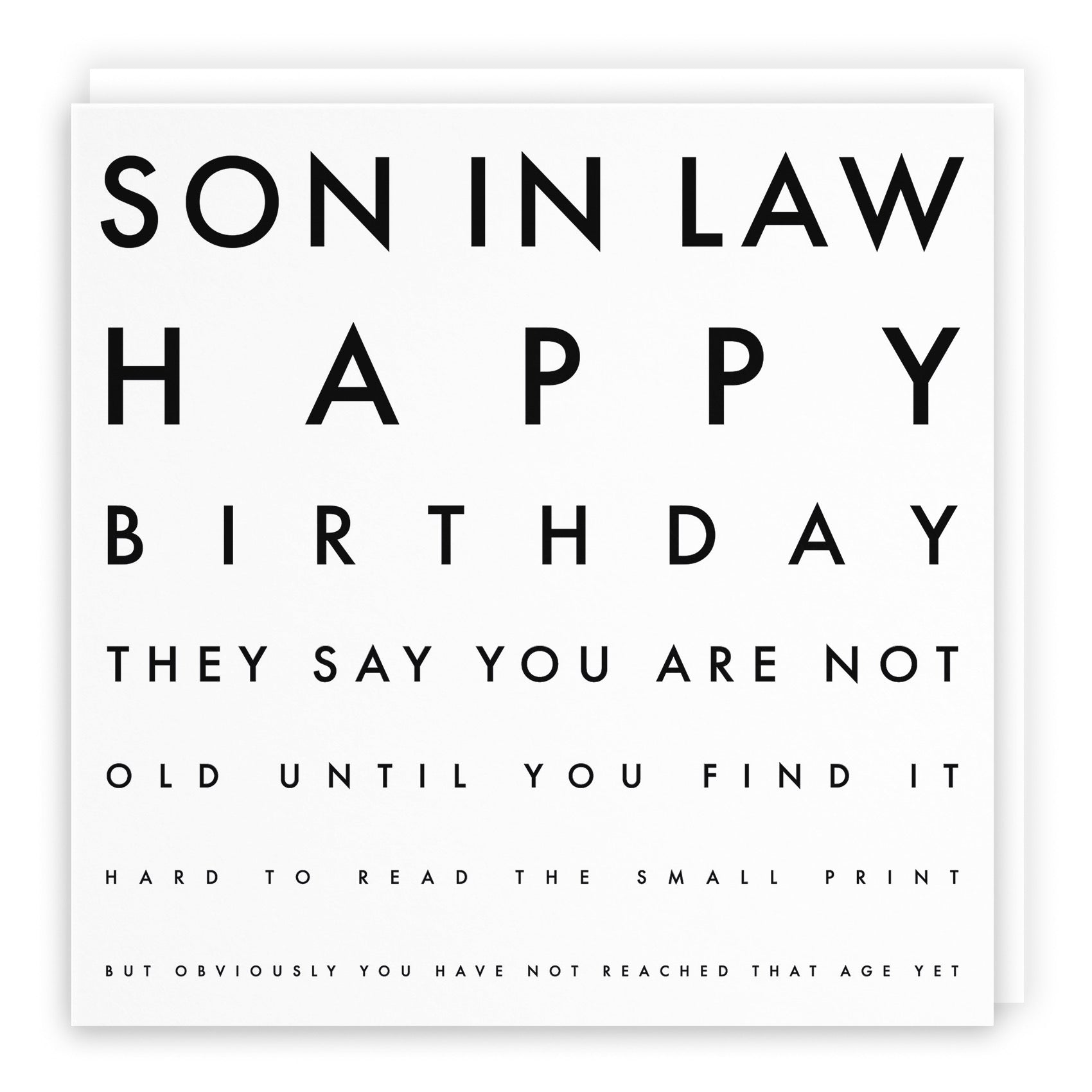 Son In Law Funny Eye Sight Birthday Card Letters - Default Title (B09Q7N8469)