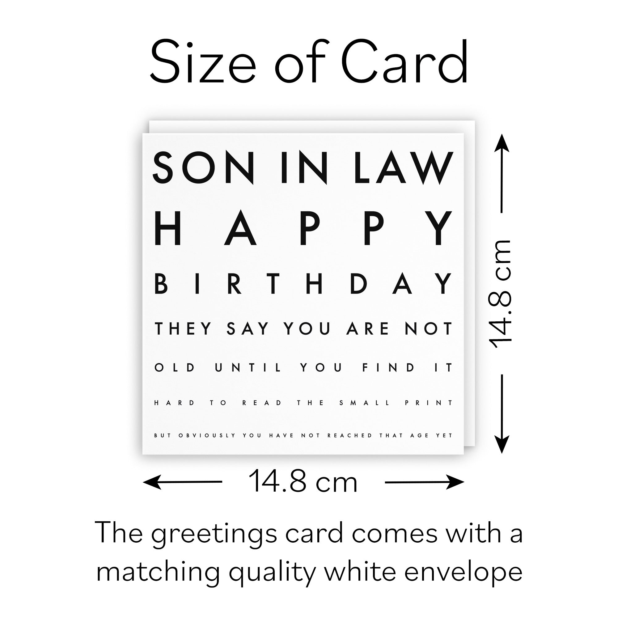 Son In Law Funny Eye Sight Birthday Card Letters - Default Title (B09Q7N8469)