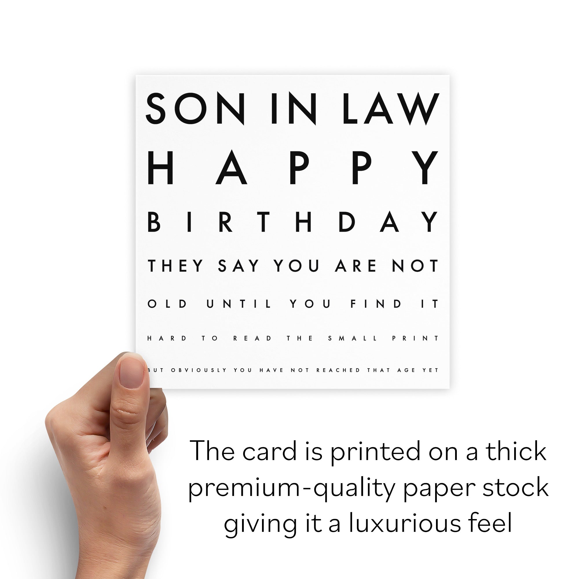 Son In Law Funny Eye Sight Birthday Card Letters - Default Title (B09Q7N8469)