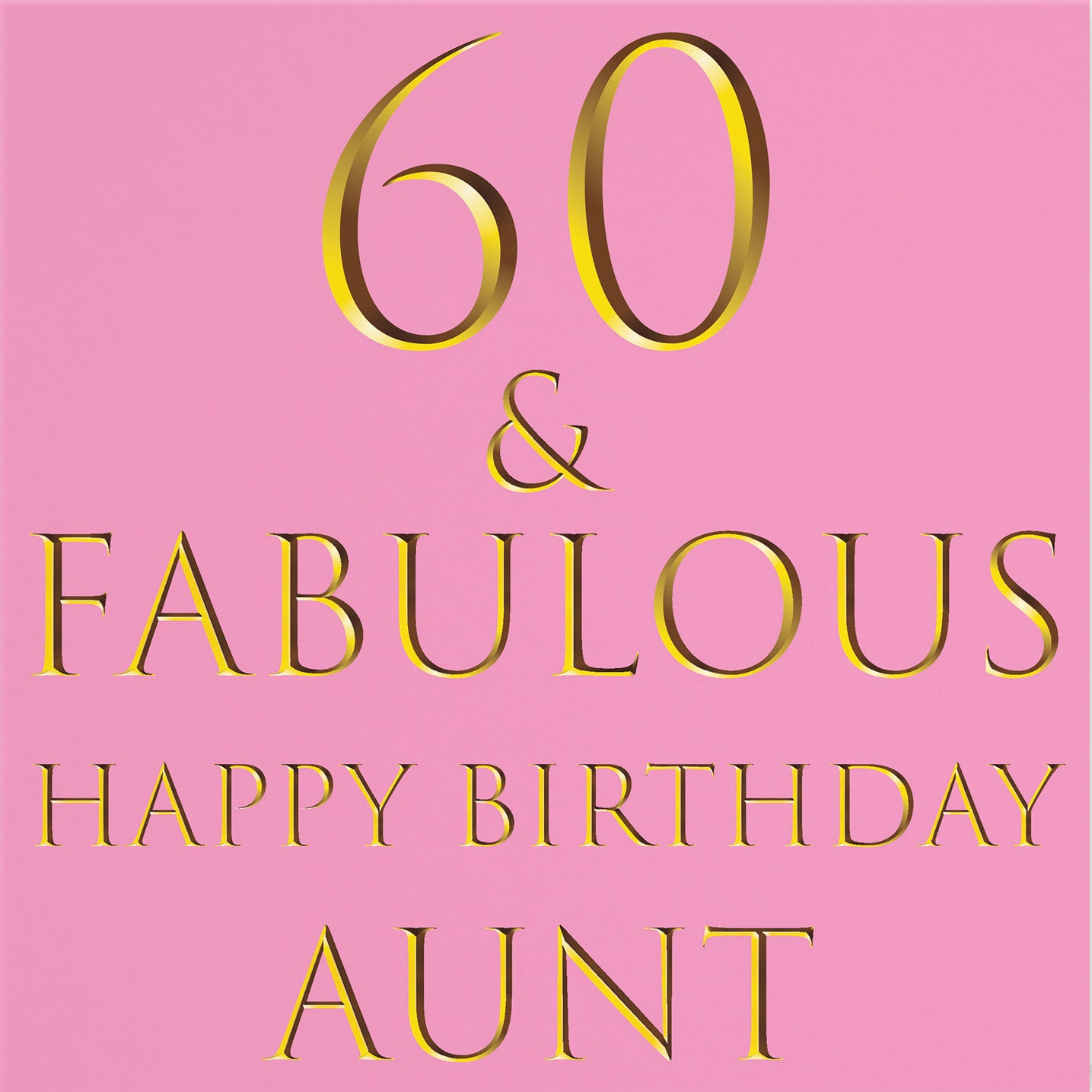 60th Aunt Birthday Card Fabulous - Default Title (B09Q7N8FVP)