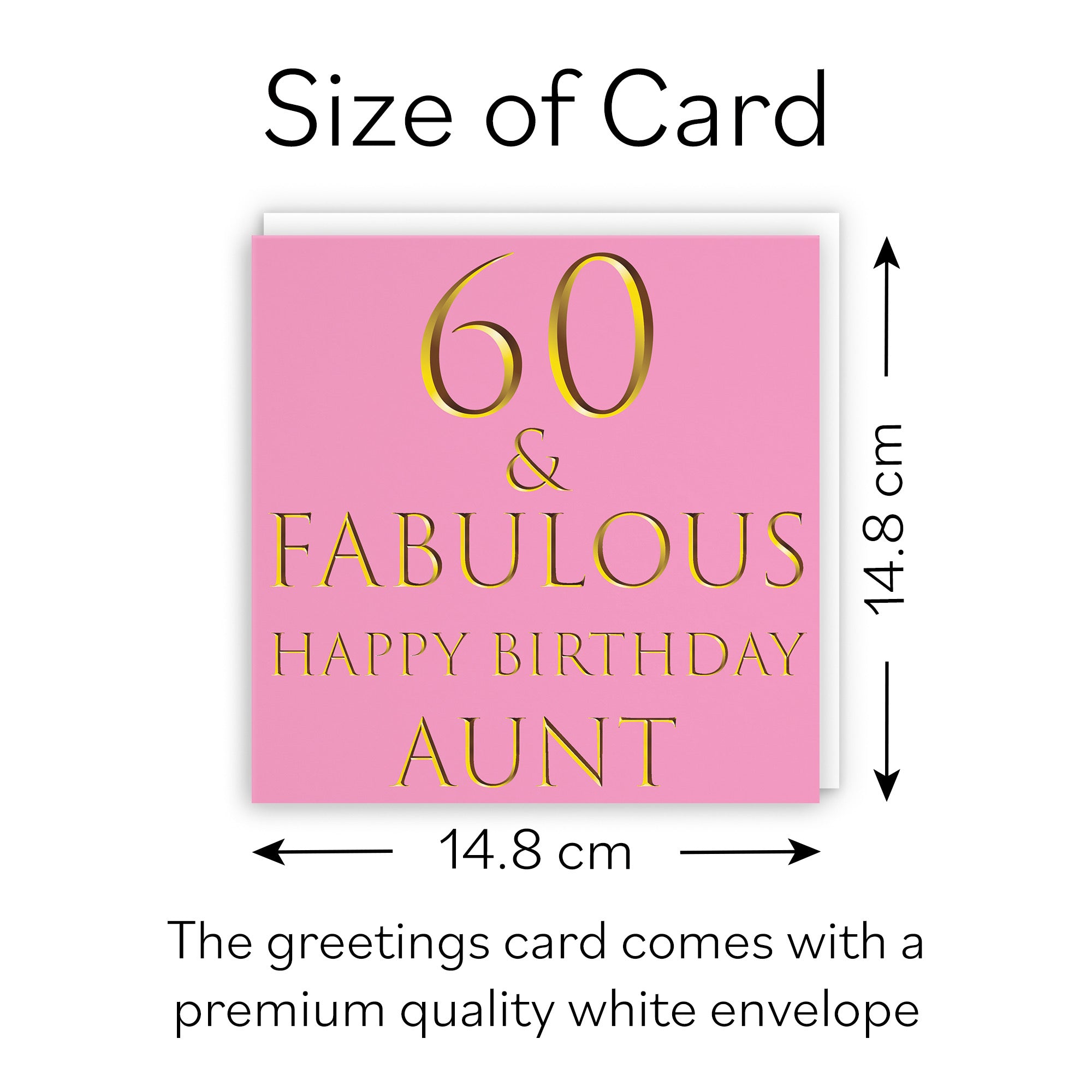 60th Aunt Birthday Card Fabulous - Default Title (B09Q7N8FVP)