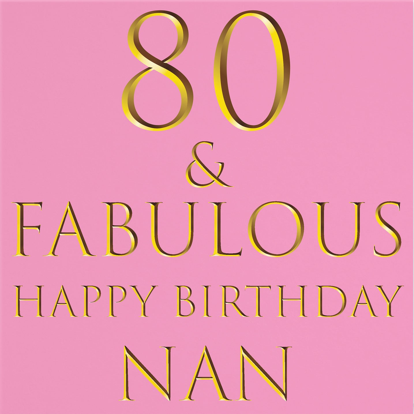 80th Nan Birthday Card Fabulous - Default Title (B09Q7NFL2C)