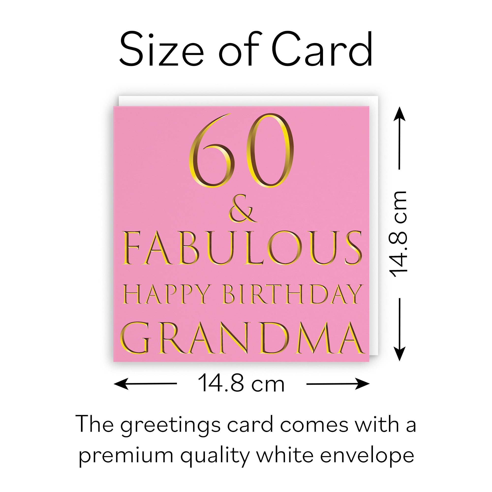 60th Grandma Birthday Card Fabulous - Default Title (B09Q7NG6FN)