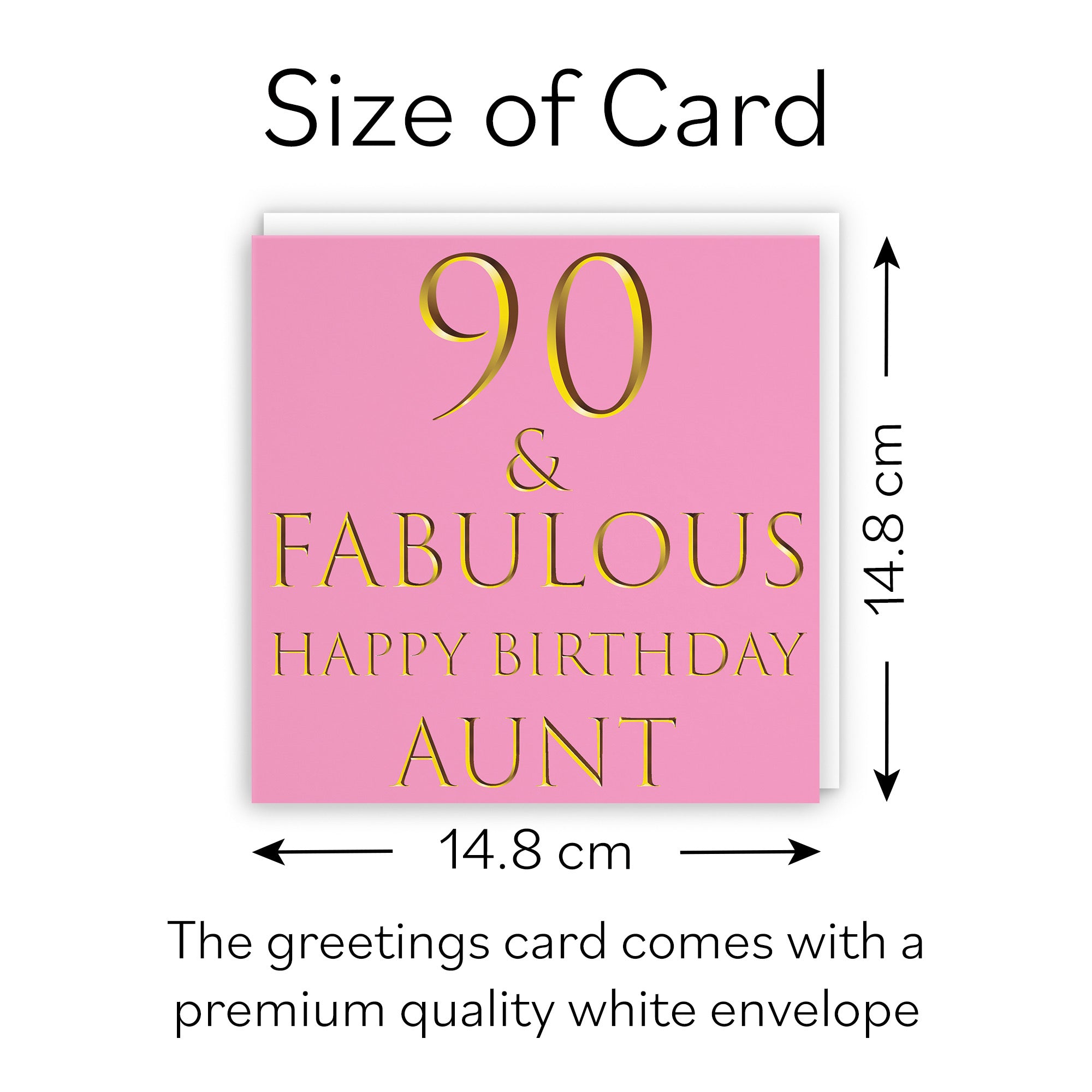 90th Aunt Birthday Card Fabulous - Default Title (B09Q7NS9JF)