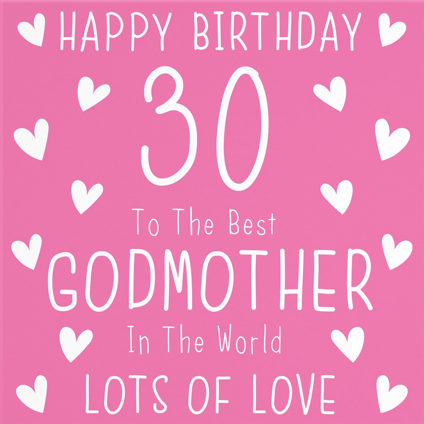 30th Godmother Birthday Card Iconic - Default Title (B09Q7P23BY)