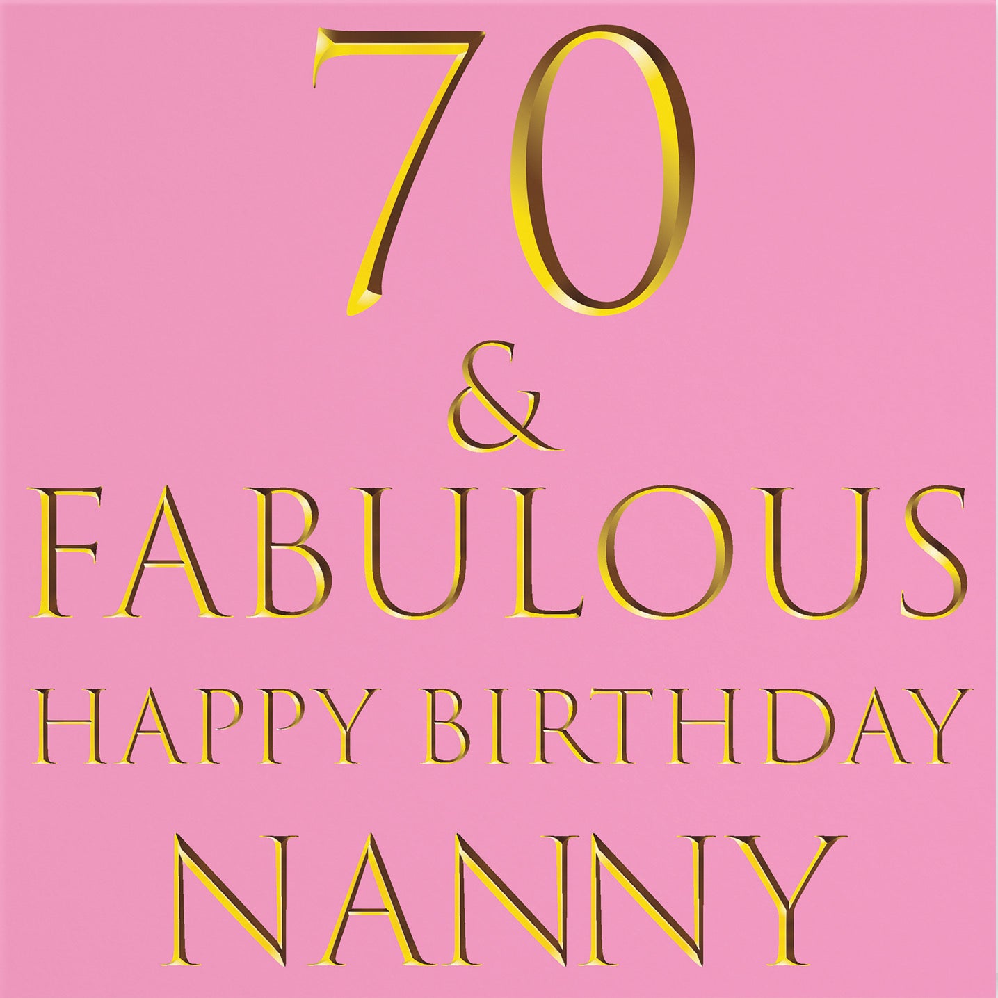 70th Nanny Birthday Card Fabulous - Default Title (B09Q7P29MK)