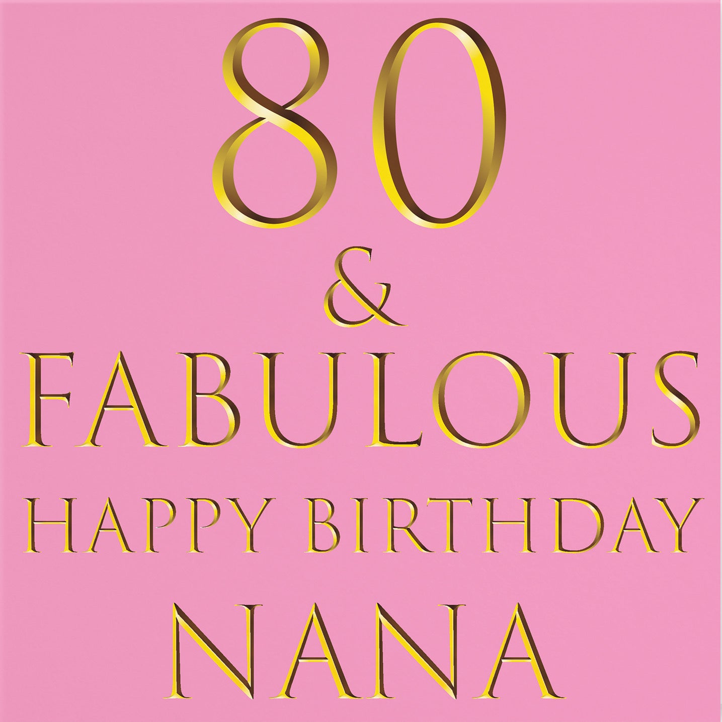 80th Nana Birthday Card Fabulous - Default Title (B09Q7QH2MH)