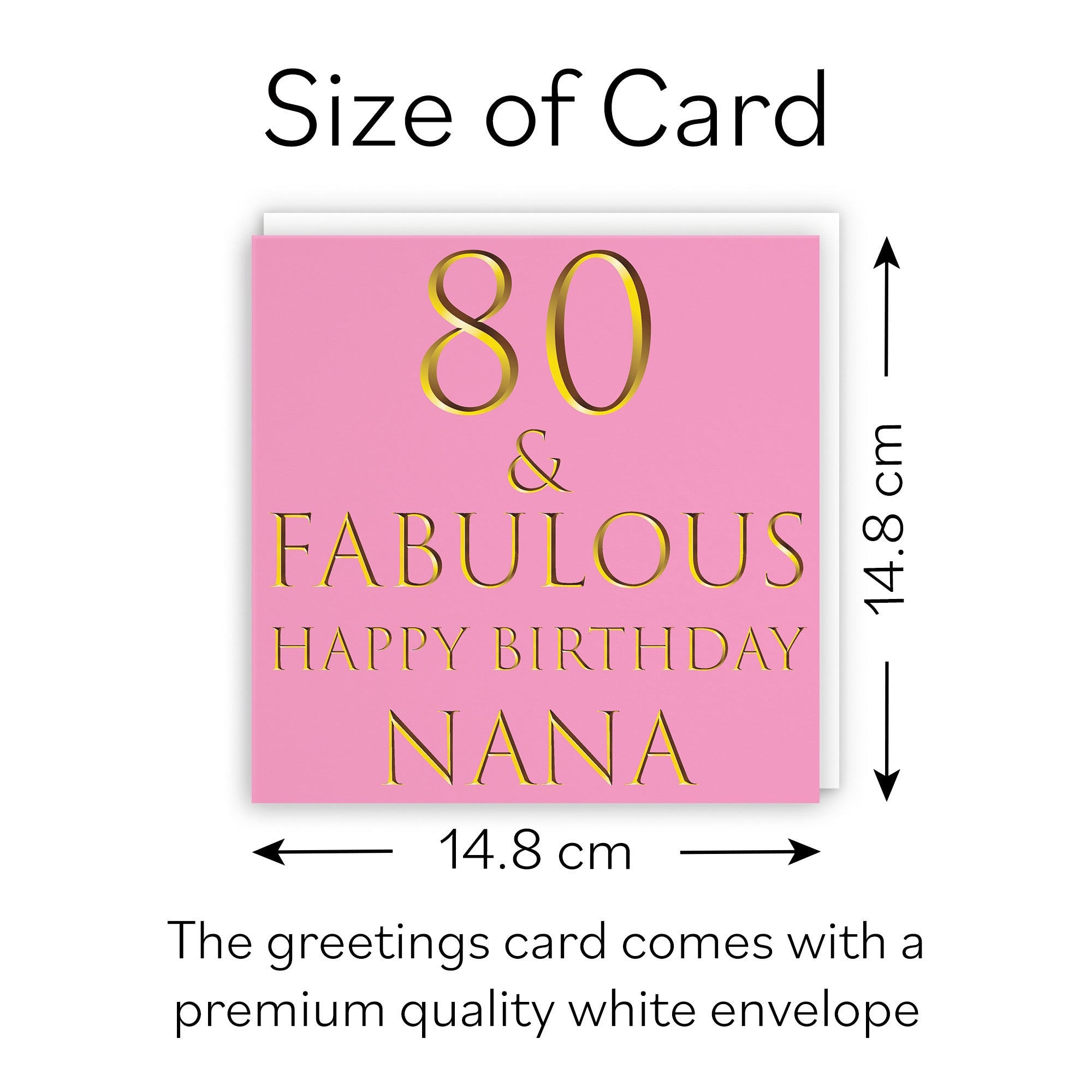 80th Nana Birthday Card Fabulous - Default Title (B09Q7QH2MH)