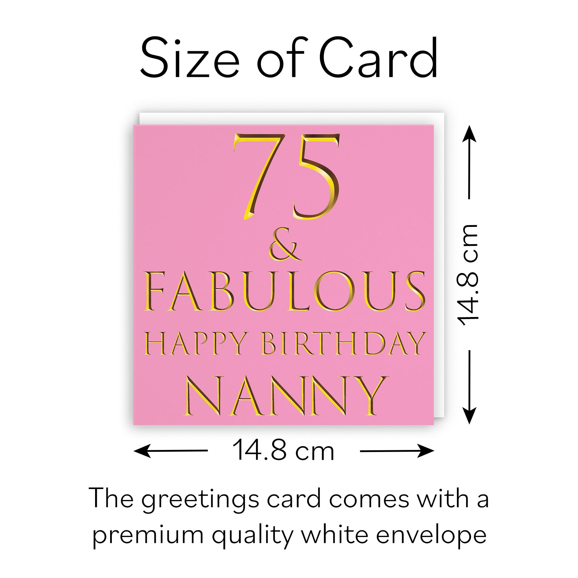 75th Nanny Birthday Card Fabulous - Default Title (B09Q7R6GHX)