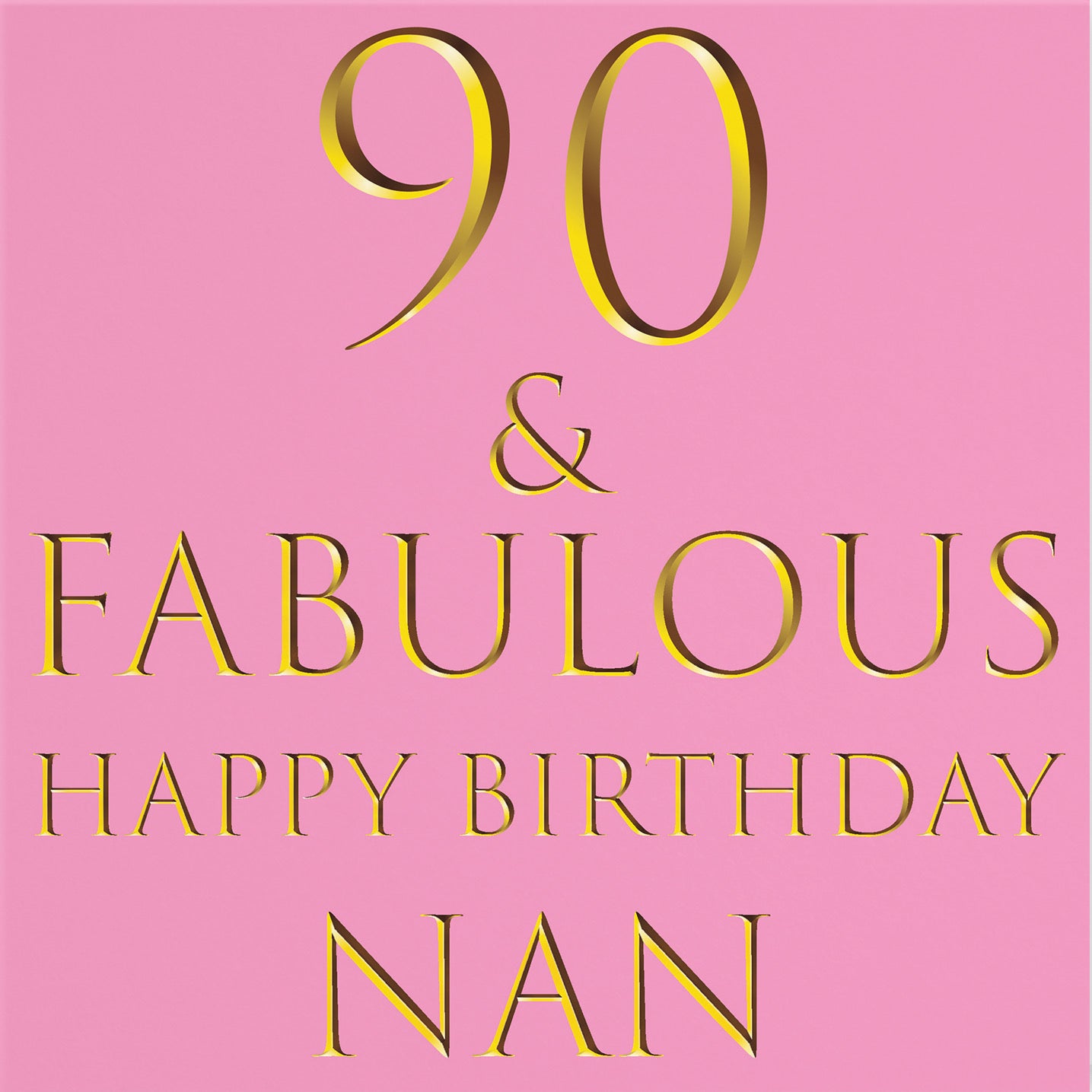 90th Nan Birthday Card Fabulous - Default Title (B09Q7RBC45)