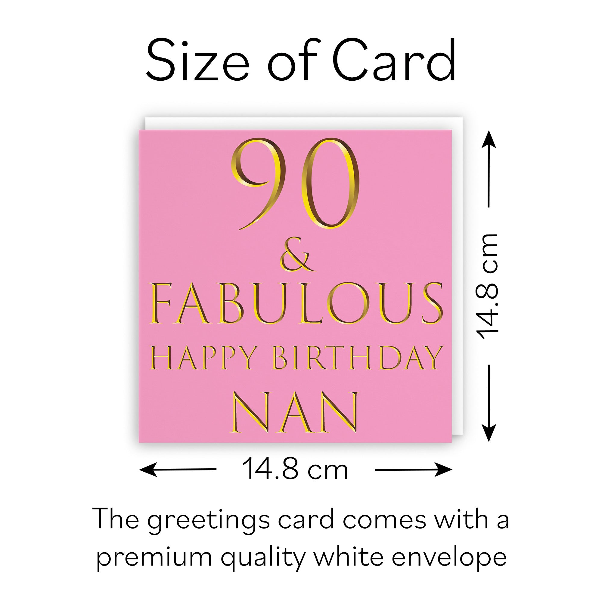 90th Nan Birthday Card Fabulous - Default Title (B09Q7RBC45)