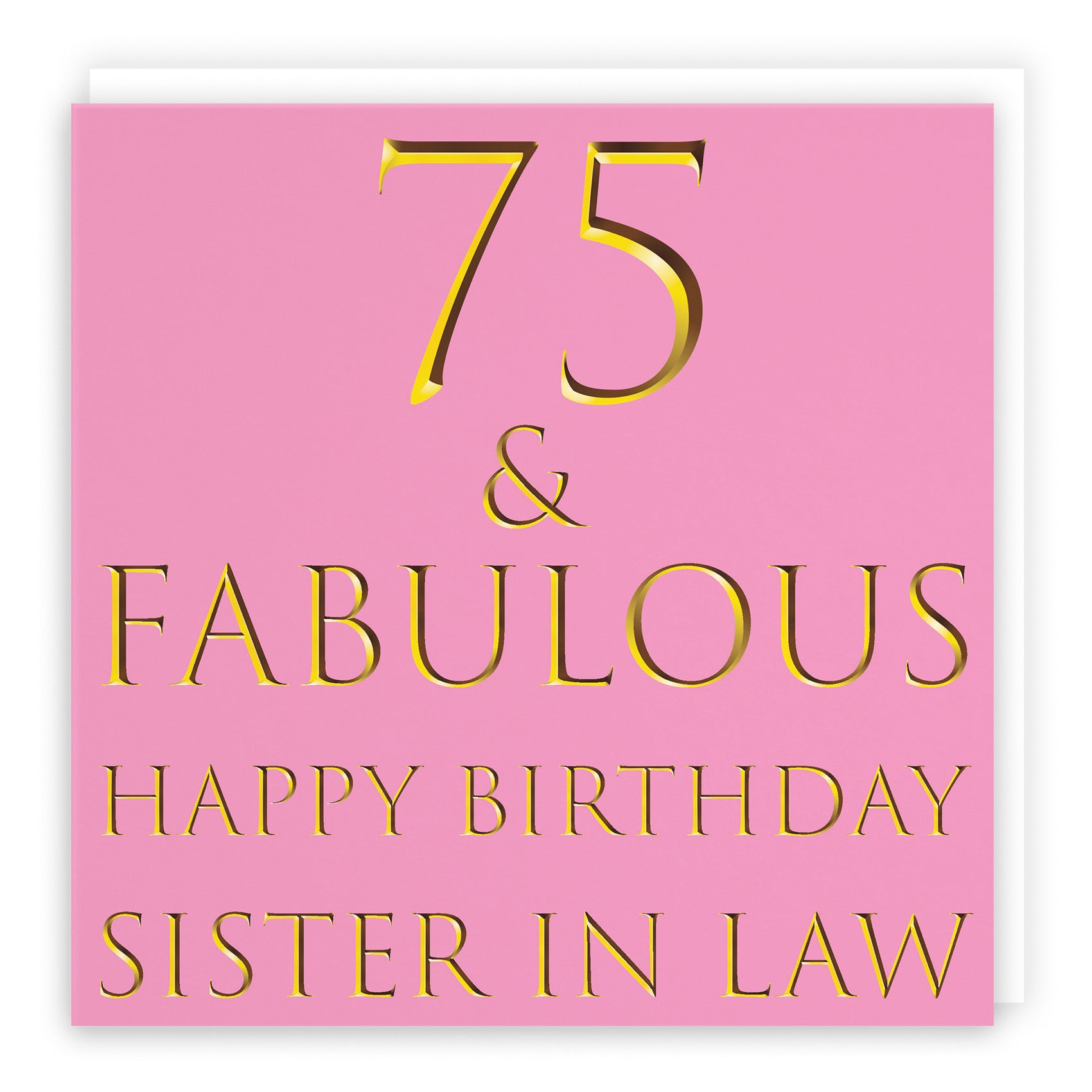 75th Sister In Law Birthday Card Fabulous - Default Title (B09Q7RHYFL)