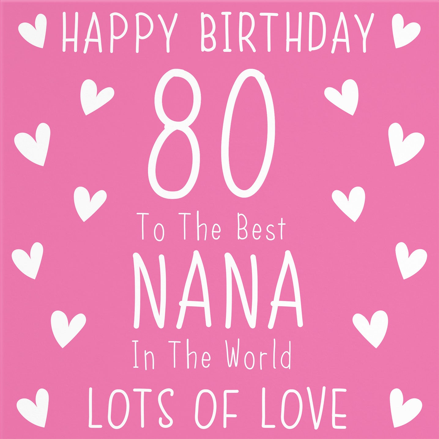 80th Nana Birthday Card Iconic - Default Title (B09Q7S7PMC)