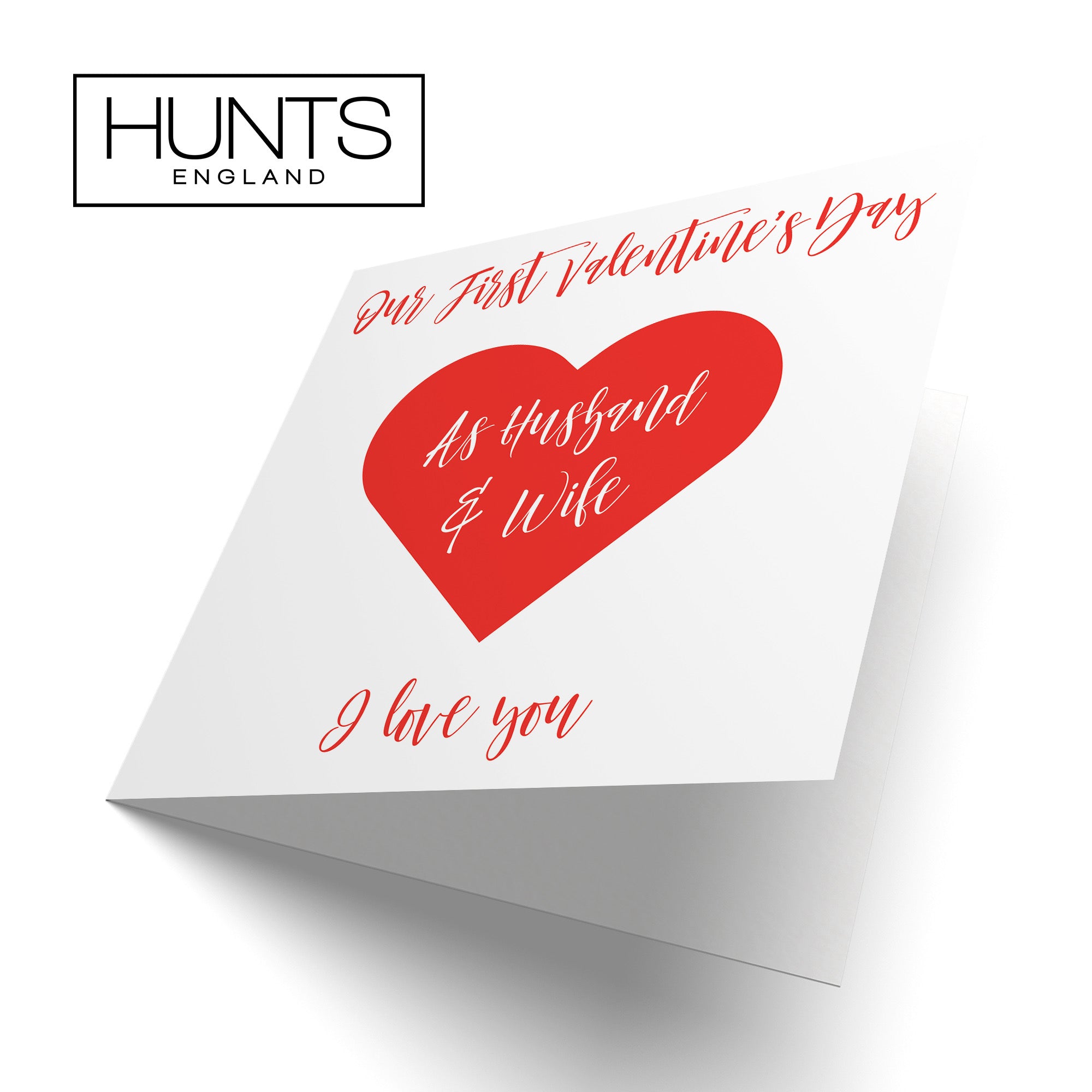 1st Valentine's Day Card For Husband Or Wife Love Heart - Default Title (B09R6C5Q32)