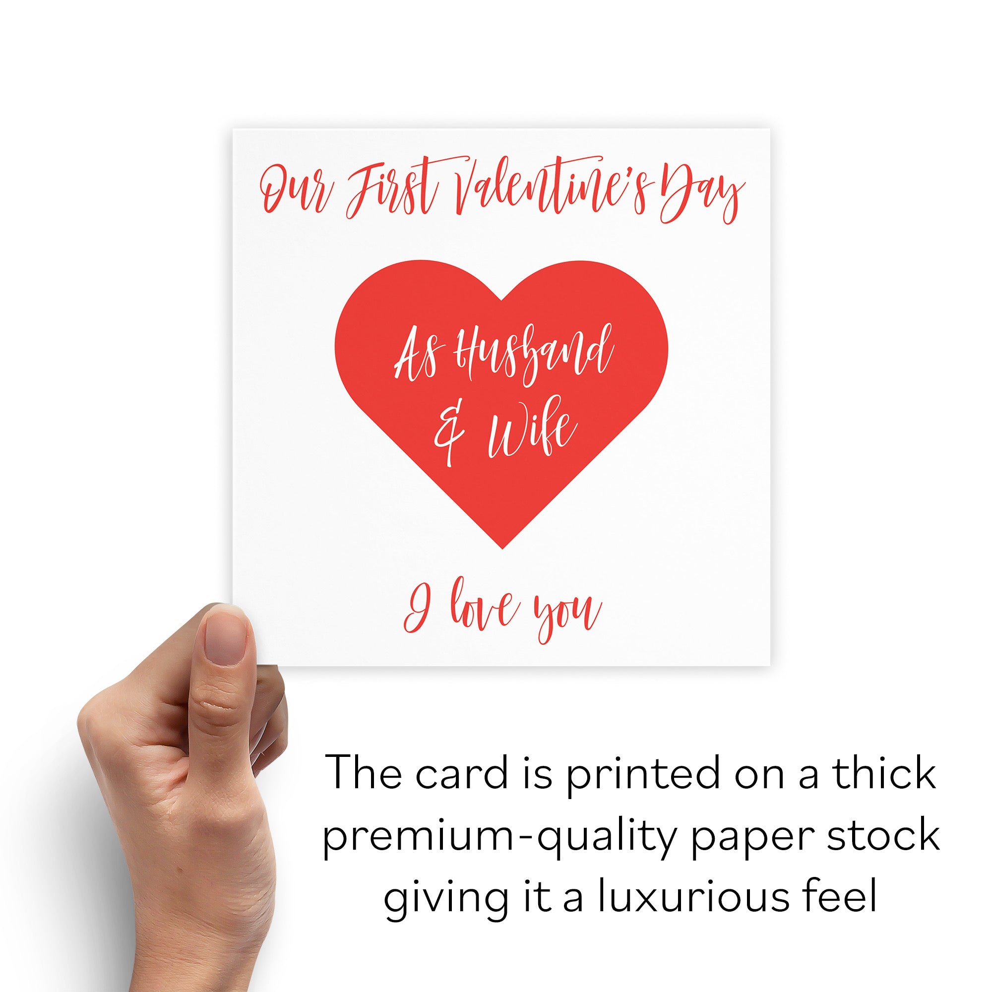 1st Valentine's Day Card For Husband Or Wife Love Heart - Default Title (B09R6C5Q32)