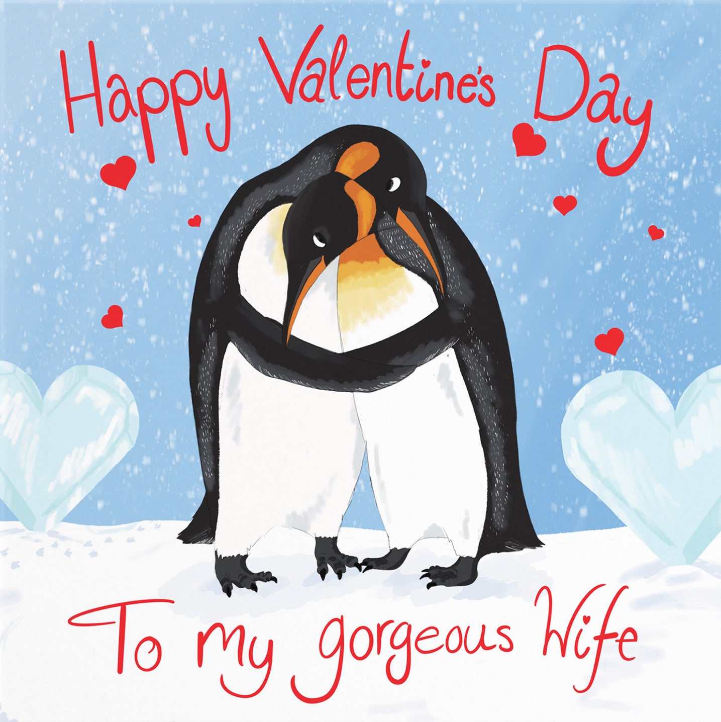 Wife Penguins Valentine's Day Card Cute Animals - Default Title (B09R6LLNQ1)