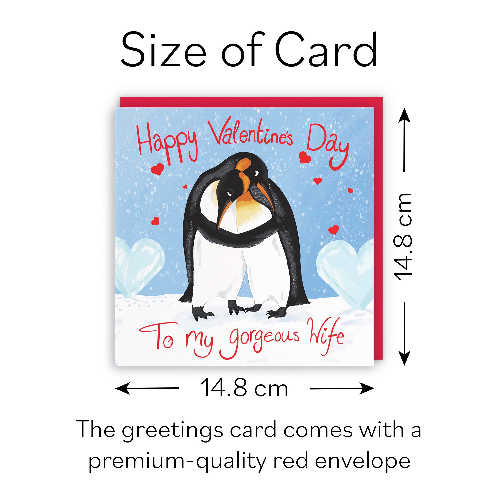 Wife Penguins Valentine's Day Card Cute Animals - Default Title (B09R6LLNQ1)