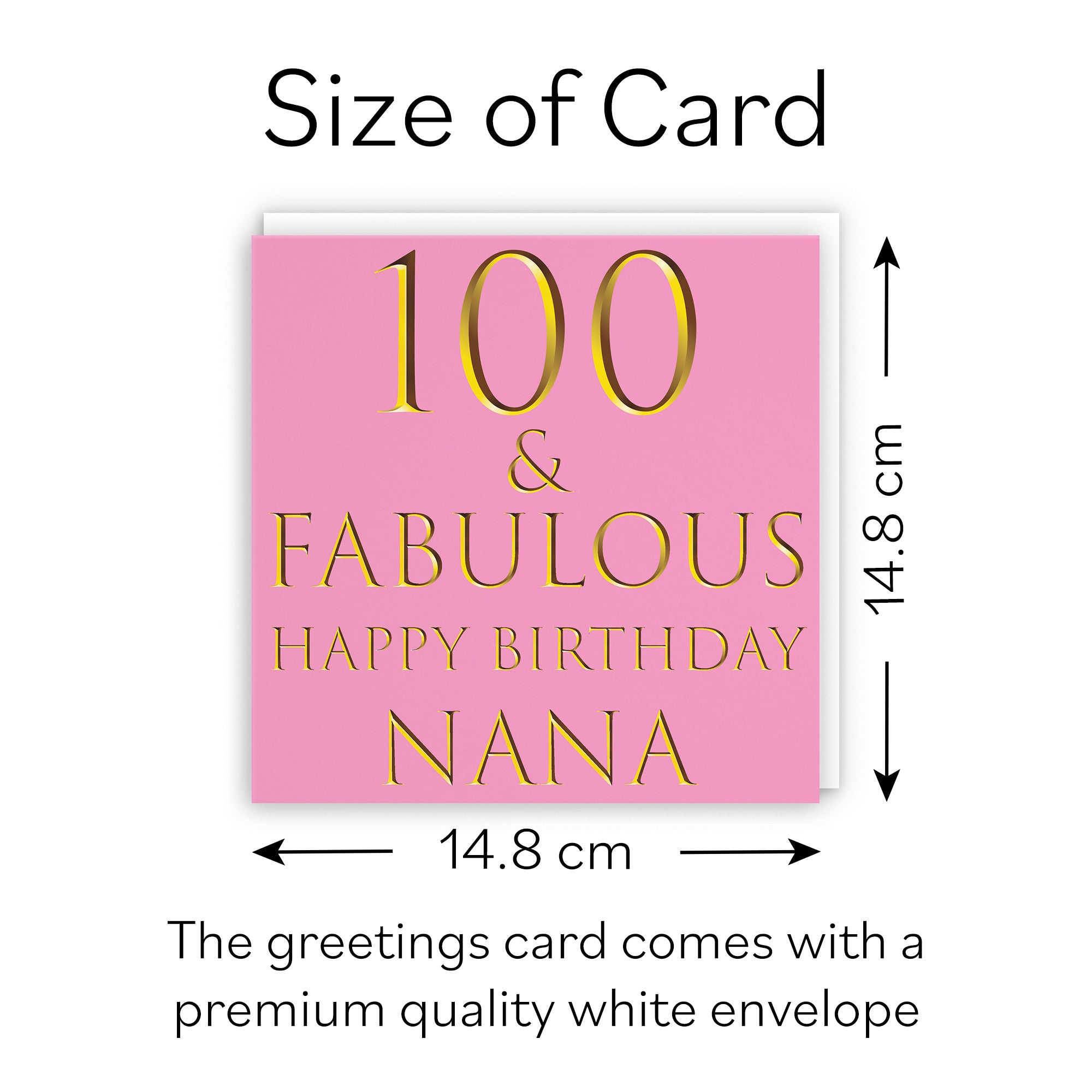 100th Nana Birthday Card Fabulous - Default Title (B09RSSMCLM)